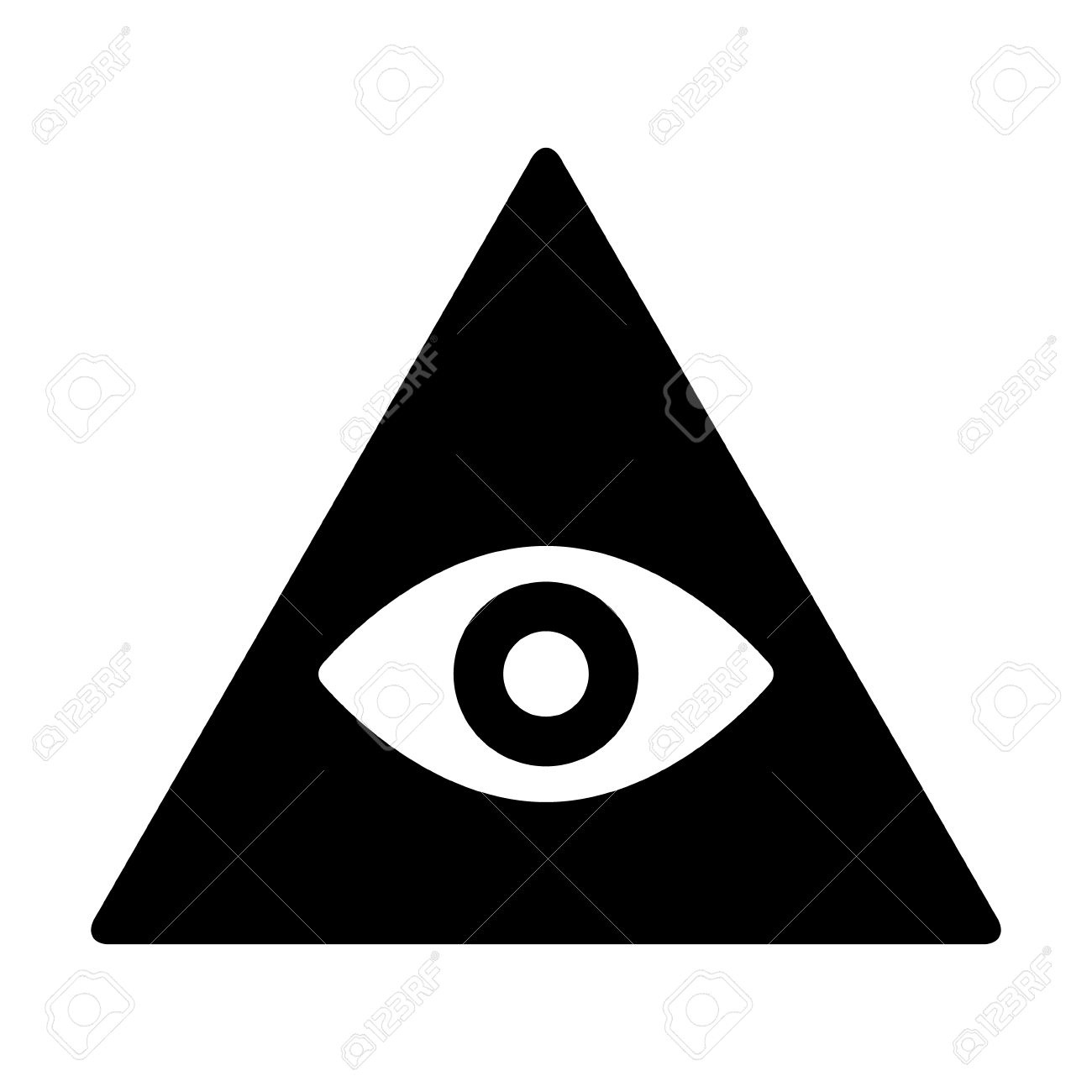 Eye of providence or all-seeing eye of God flat icon for apps and websites