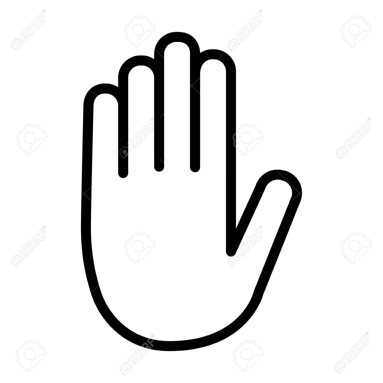 Stop hand gesture.ai Royalty Free Stock SVG Vector and Clip Art