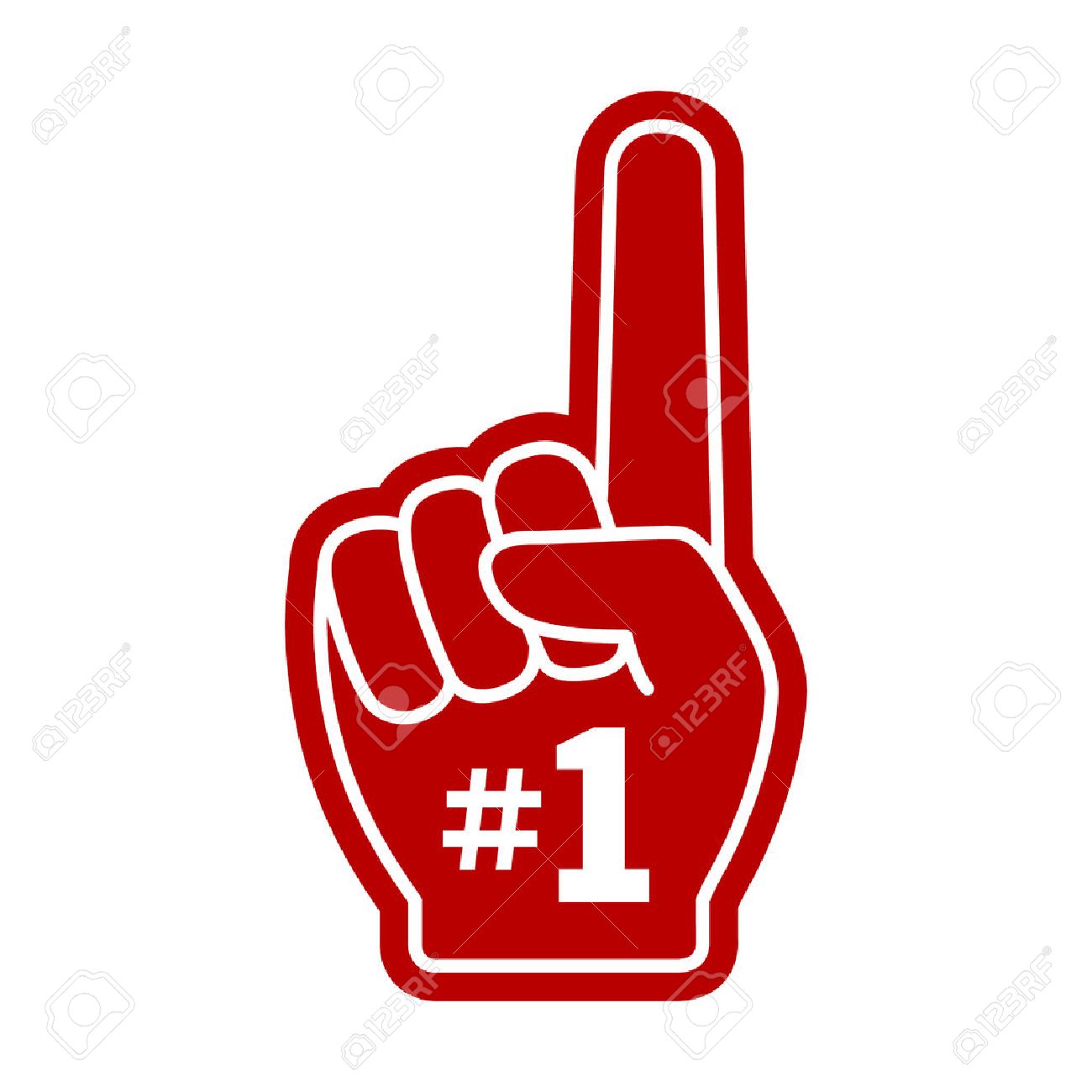 Number 1 one fan hand glove with finger raised flat vector icon - 51673234 Number 1 one fan hand glove with finger raised flat vector icon - 51673234