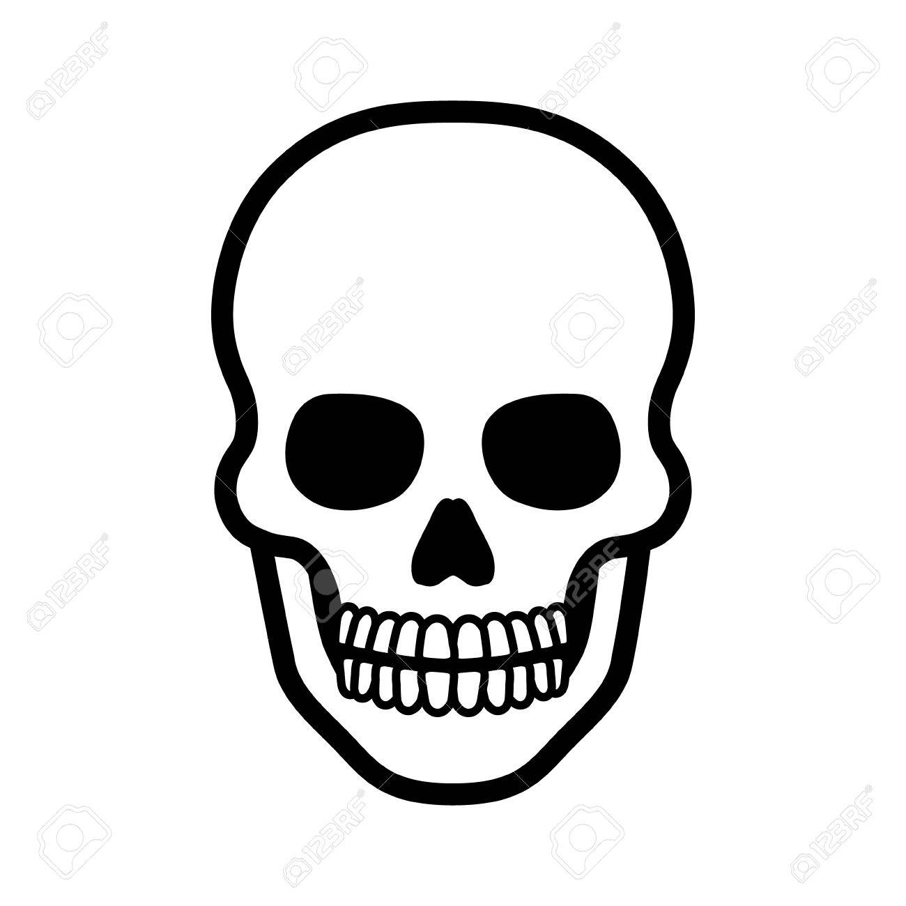 Death Skull Or Human Skull Line Art Icon For Games And Websites Royalty  Free SVG, Cliparts, Vectors, and Stock Illustration. Image 57038978.