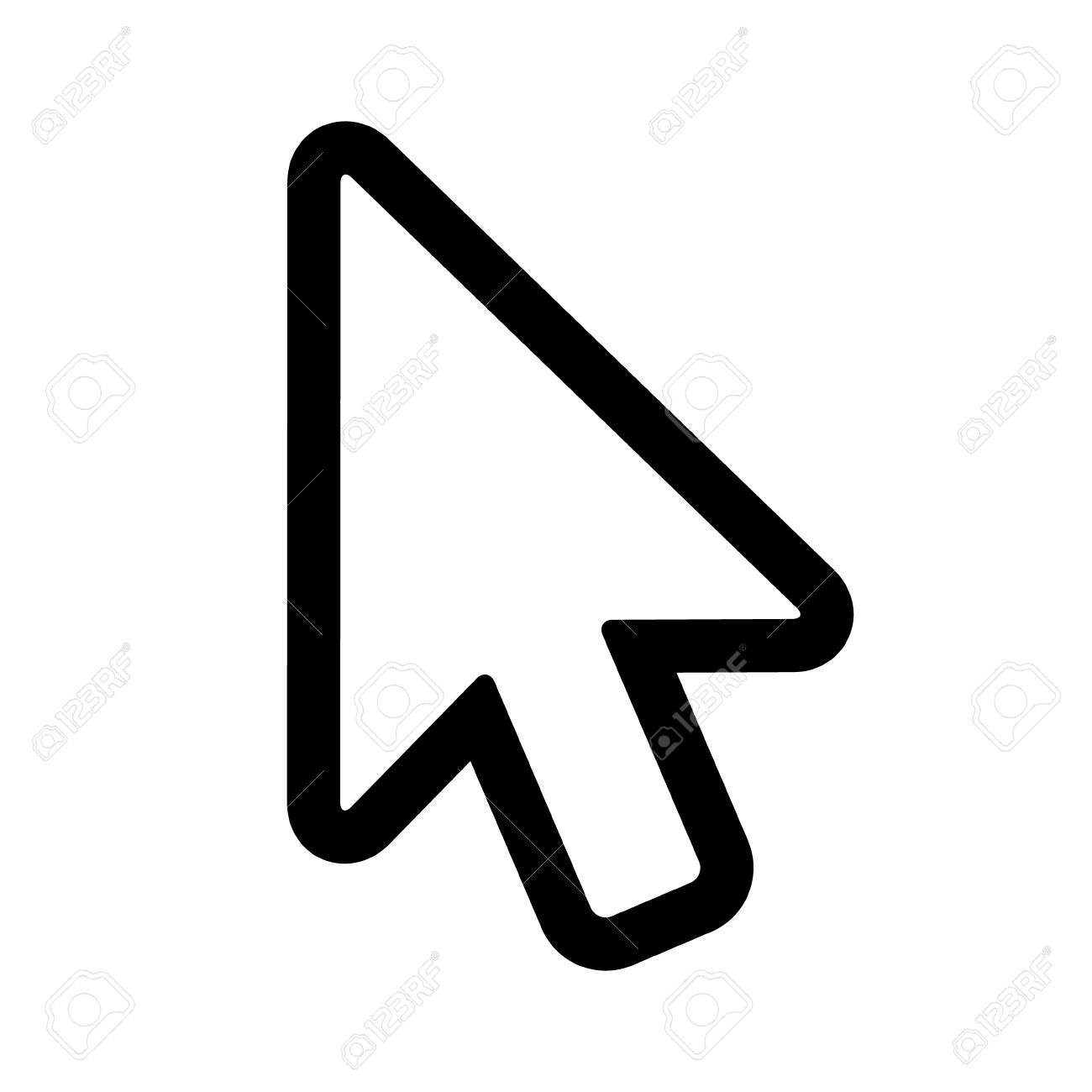 Souris D'ordinateur Pointeur Curseur Ligne De Flèche Icône De L'art Pour Les Applications Et Les Sites Web Clip Art Libres De Droits , Vecteurs Et Illustration. Image 57642582.