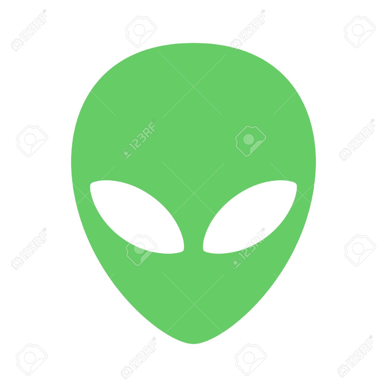 Extraterrestrial alien face or head symbol flat color icon for apps and websites - 58321309 Extraterrestrial alien face or head symbol flat color icon for apps and websites - 58321309