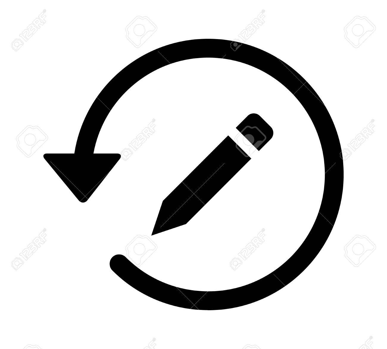 Past Edit / Editing History Arrow Flat Icon For Apps And Websites Royalty  Free SVG, Cliparts, Vectors, And Stock Illustration. Image 58321383.