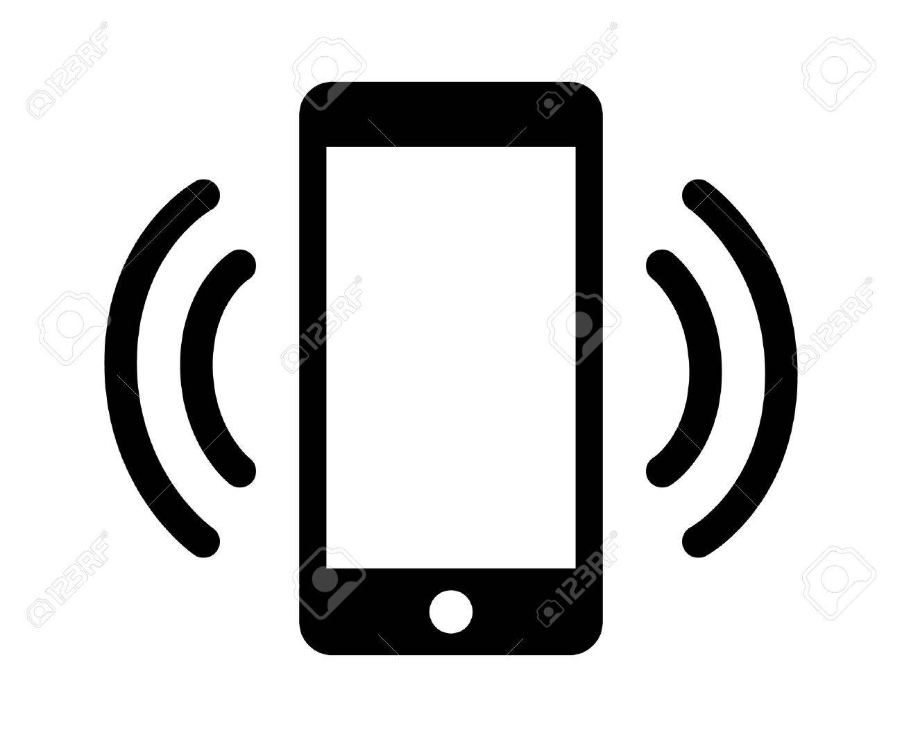 smartphone mobile phone ringing or vibrating flat icon for
