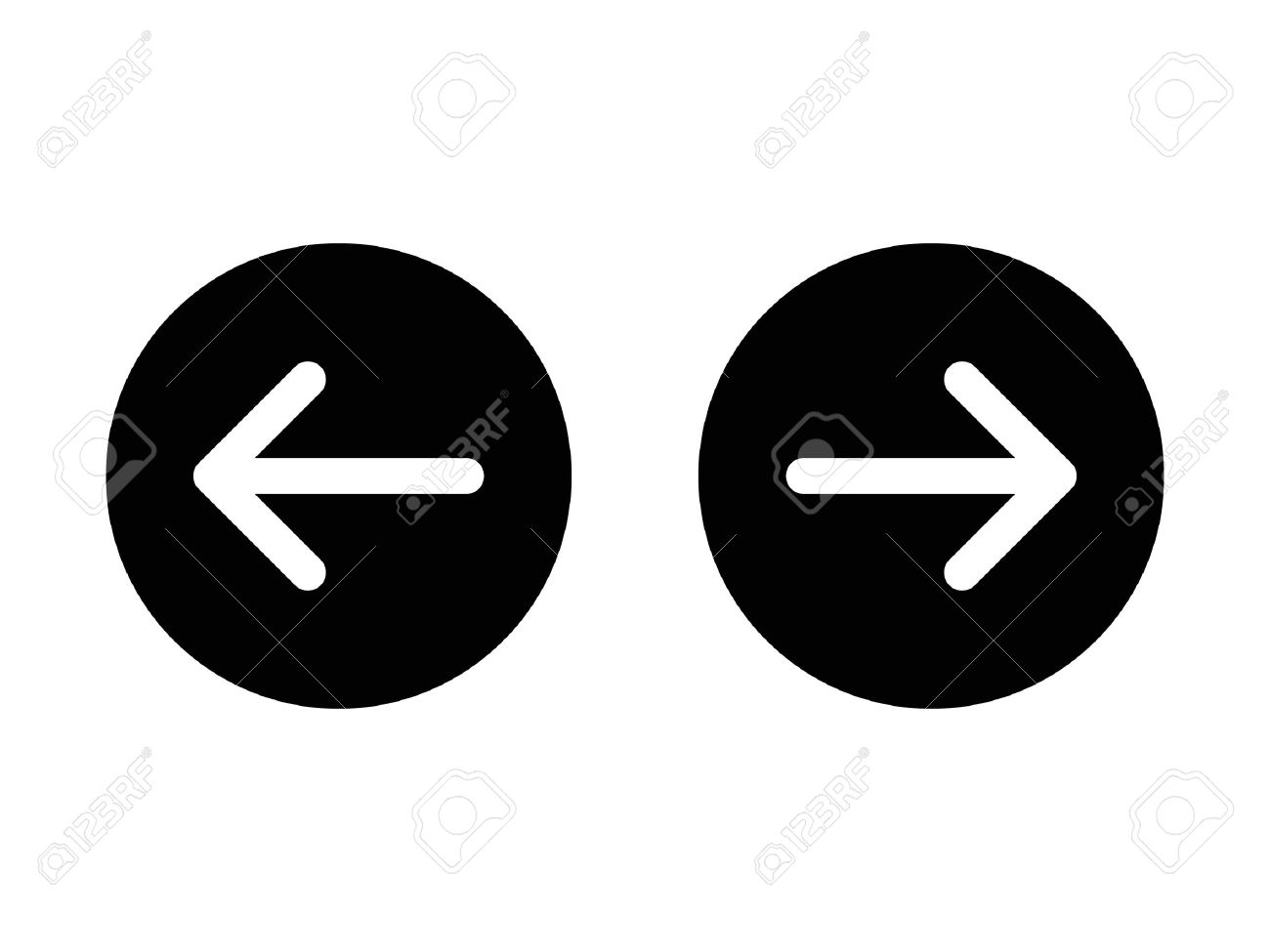 Left and right, previous and next or back and forth round arrows flat icon for apps and websites - 58944882 Left and right, previous and next or back and forth round arrows flat icon for apps and websites - 58944882
