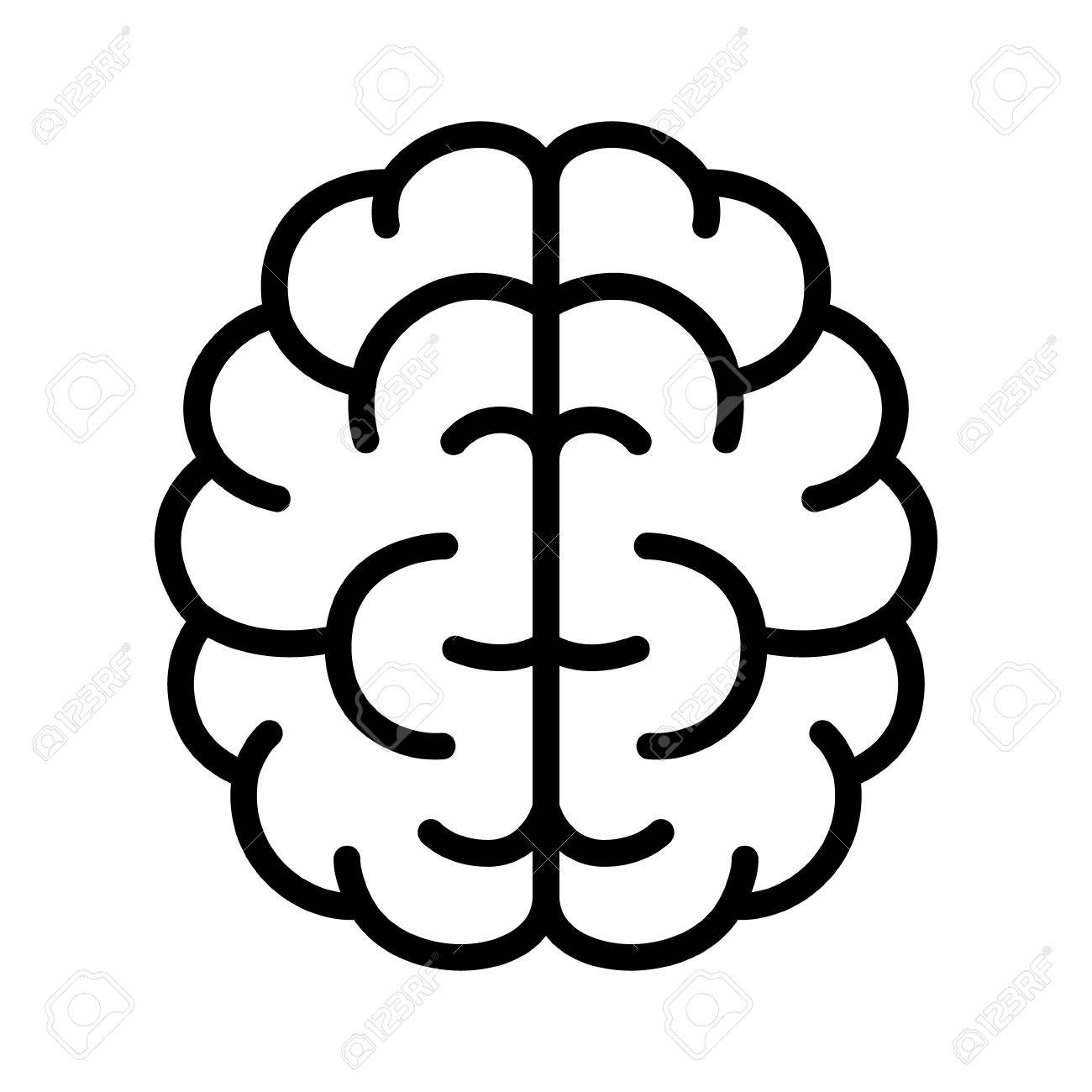 アプリとウェブサイトの脳 心や知性のライン アートのアイコン のイラスト素材 ベクタ Image