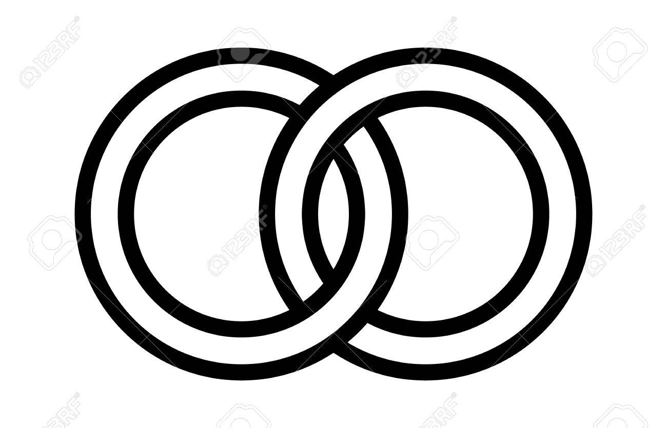 Los Anillos De Boda Unidos Entre Sí En El Símbolo De La Línea De Unión Vector Del Icono Del Arte Para Aplicaciones Y Sitios Web Ilustraciones Svg, Vectoriales, Clip Art Vectorizado