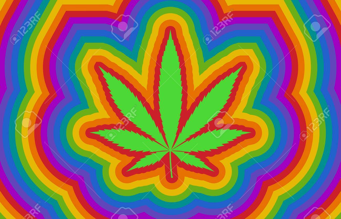 colorful psychedelic rainbow high