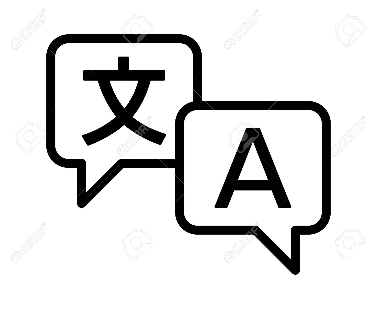 Language translation or translate service line art vector icon for apps and websites - 88619457 Language translation or translate service line art vector icon for apps and websites - 88619457