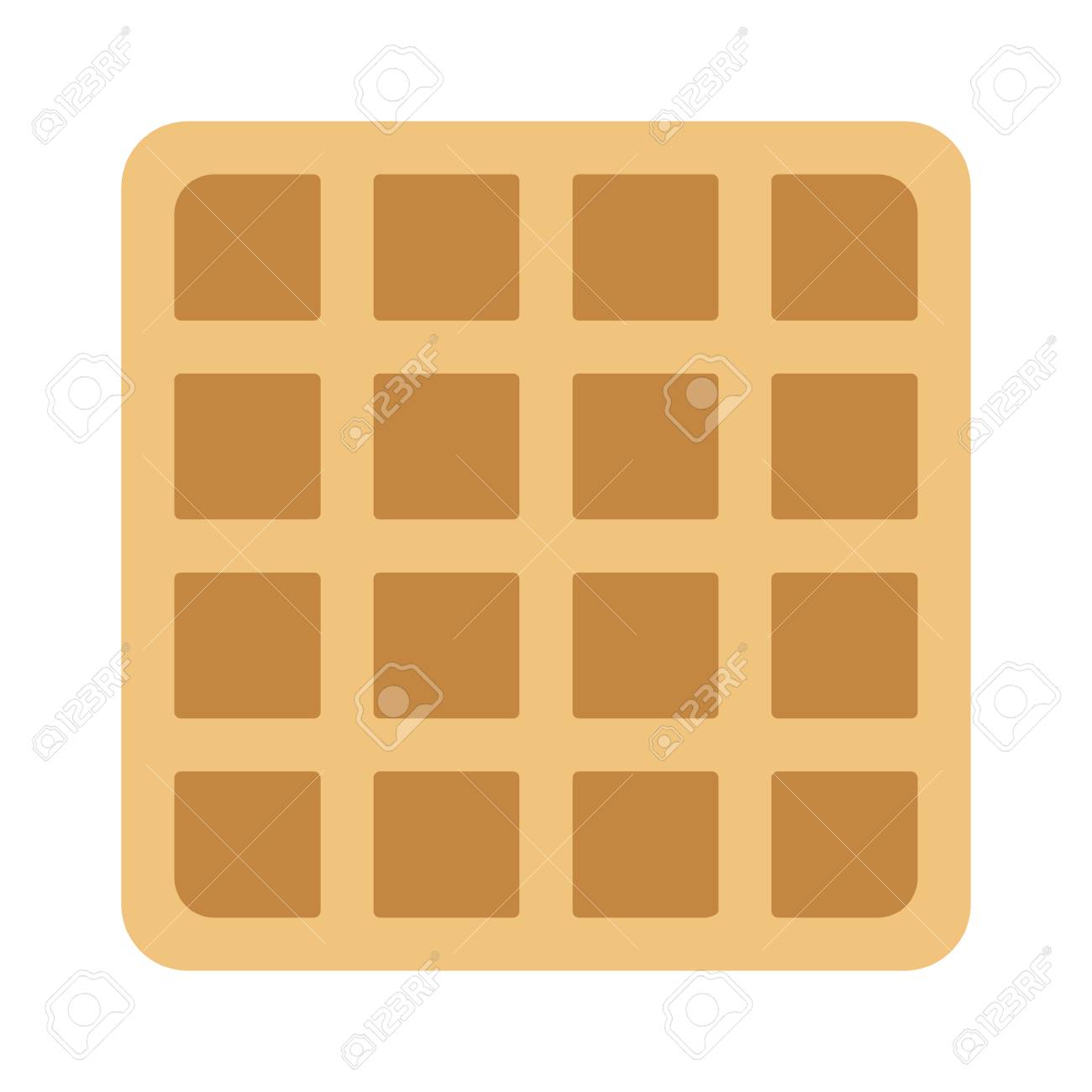 Square Waffle Breakfast Flat Vector Color Icon For Food Apps And Websites  Royalty Free SVG, Cliparts, Vectors, and Stock Illustration. Image 88623393.