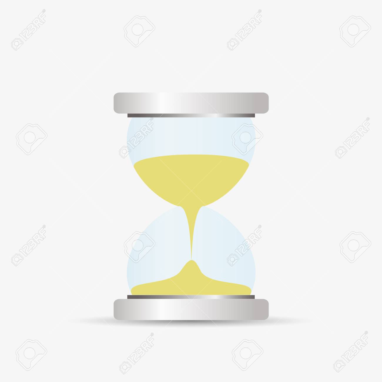 砂時計砂時計銀とガラスのシンプルです のイラスト素材 ベクタ Image