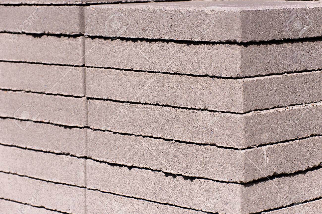 Outdoor Building Materials Stacked Concrete Masonry Pavers Stock Photo Picture And Royalty Free Image Image 47411684