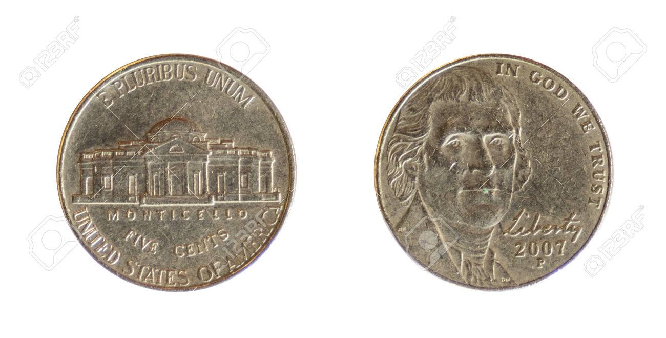 極めて希少＊アメリカ エラーコイン＊アメリカ ジェファーソン 5セント 1964年、青銅の硬貨地板に鋳造。