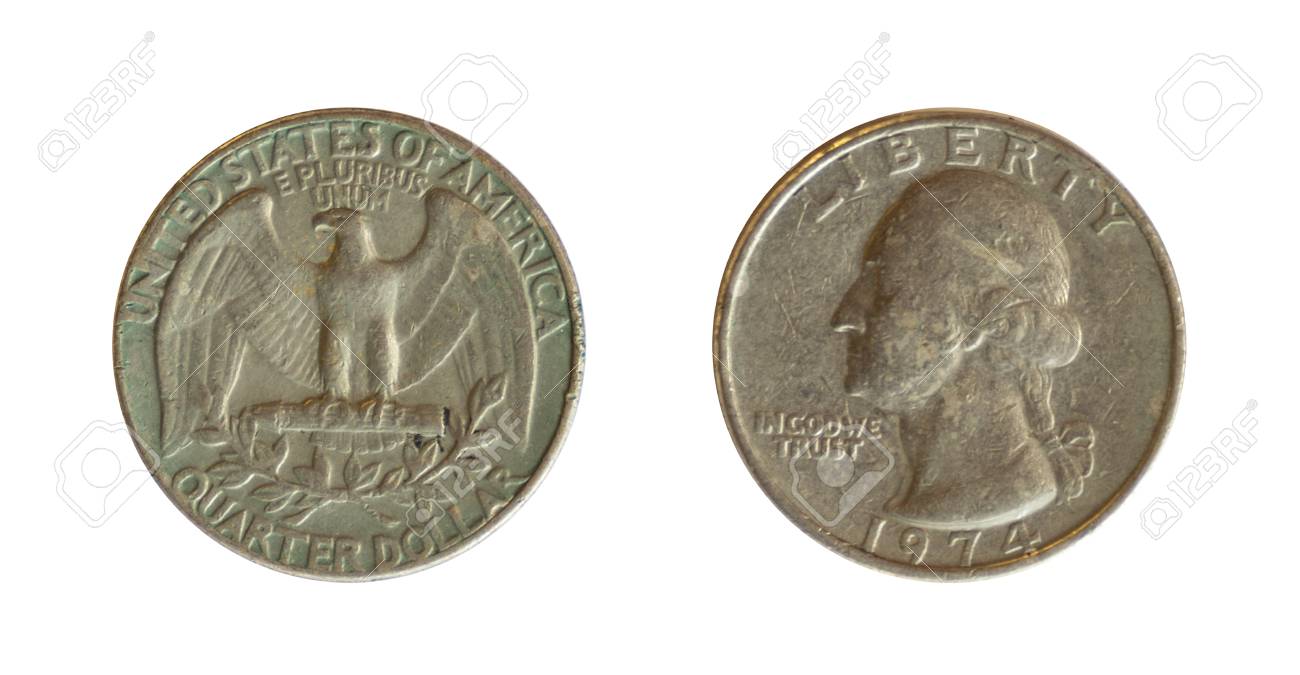 表と裏の Dolar 四分の一アメリカの通貨の写真素材・画像素材 Image 68803428