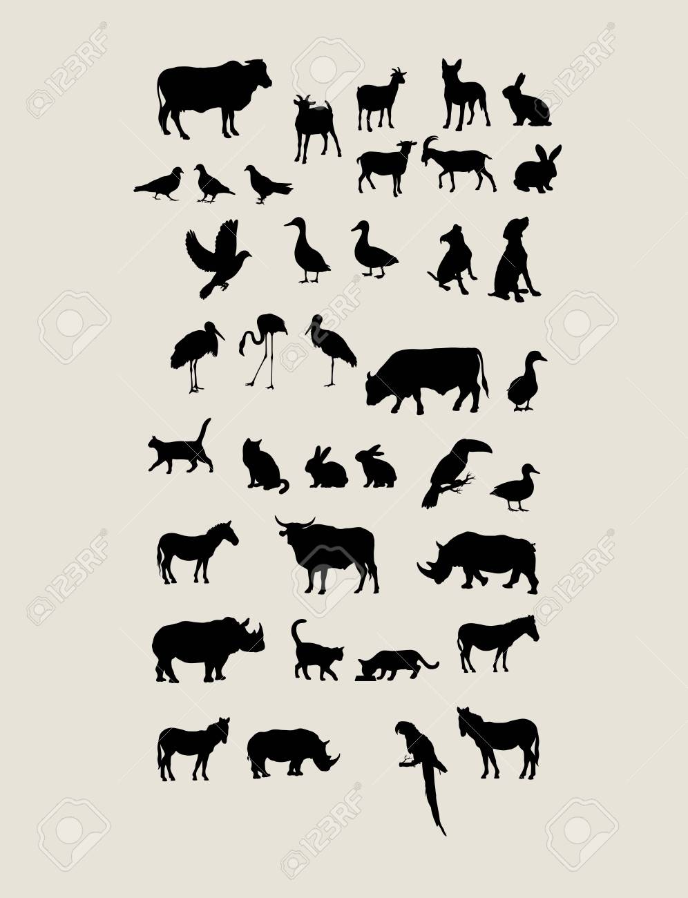 animal silhouettes art vector design royalty free cliparts vectors vectors silhouettes