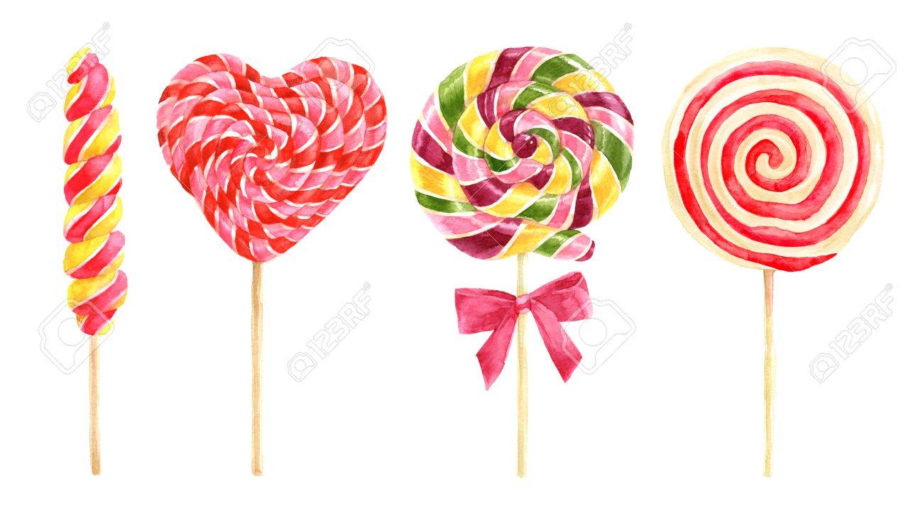明るい水彩キャンディー の写真素材 画像素材 Image