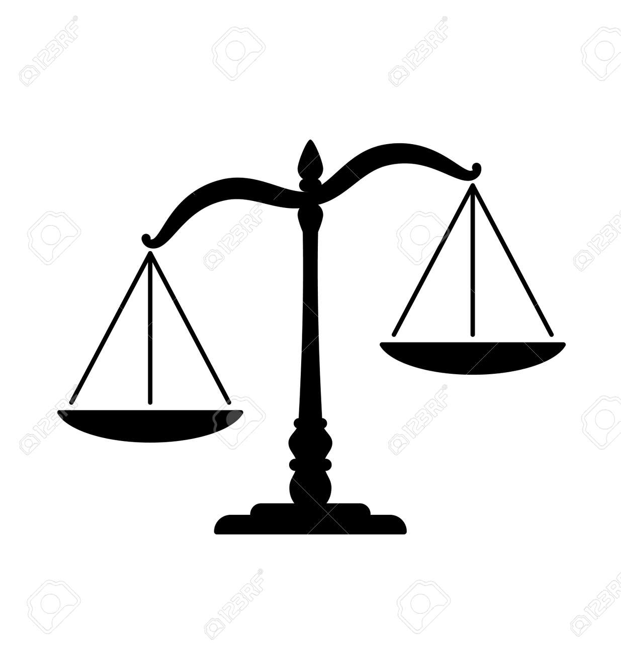 Simple Classic Uneven Unbalanced Balance Justice Scales Silhouette Vector  Isolated On White Background Royalty Free SVG, Cliparts, Vectors, and Stock  Illustration. Image 171706391.