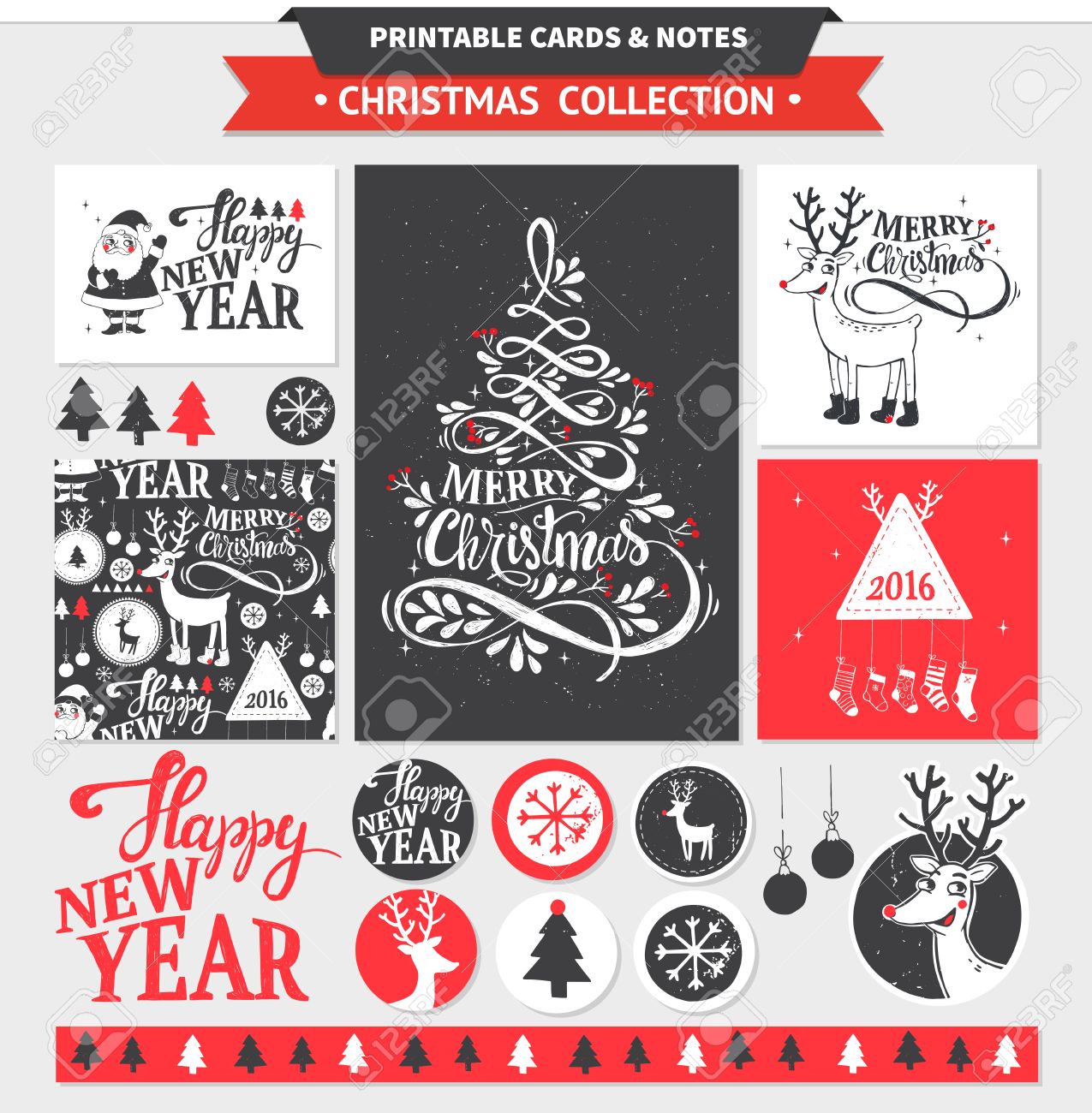 Hipster Contemporary Calendar year and Merry Xmas established. Vector printable playing cards,.. picture relating to Merry Christmas Banner Printable identify Hipster Clean Calendar year and Merry Xmas mounted. Vector printable playing cards,..