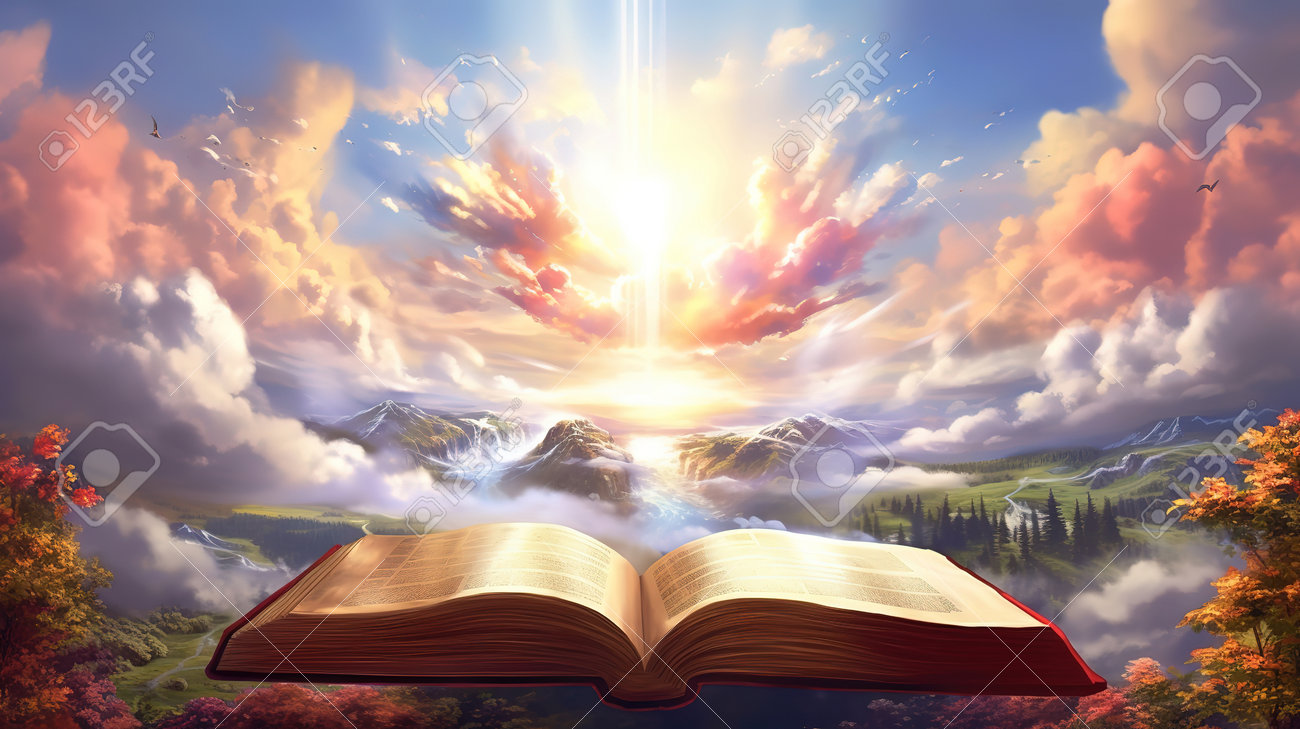 Jesus God Divine Nature Background Sky Clouds Faith Religion. Generative Ai  Stock Photo, Picture and Royalty Free Image. Image 206245827., image size:1300x729
