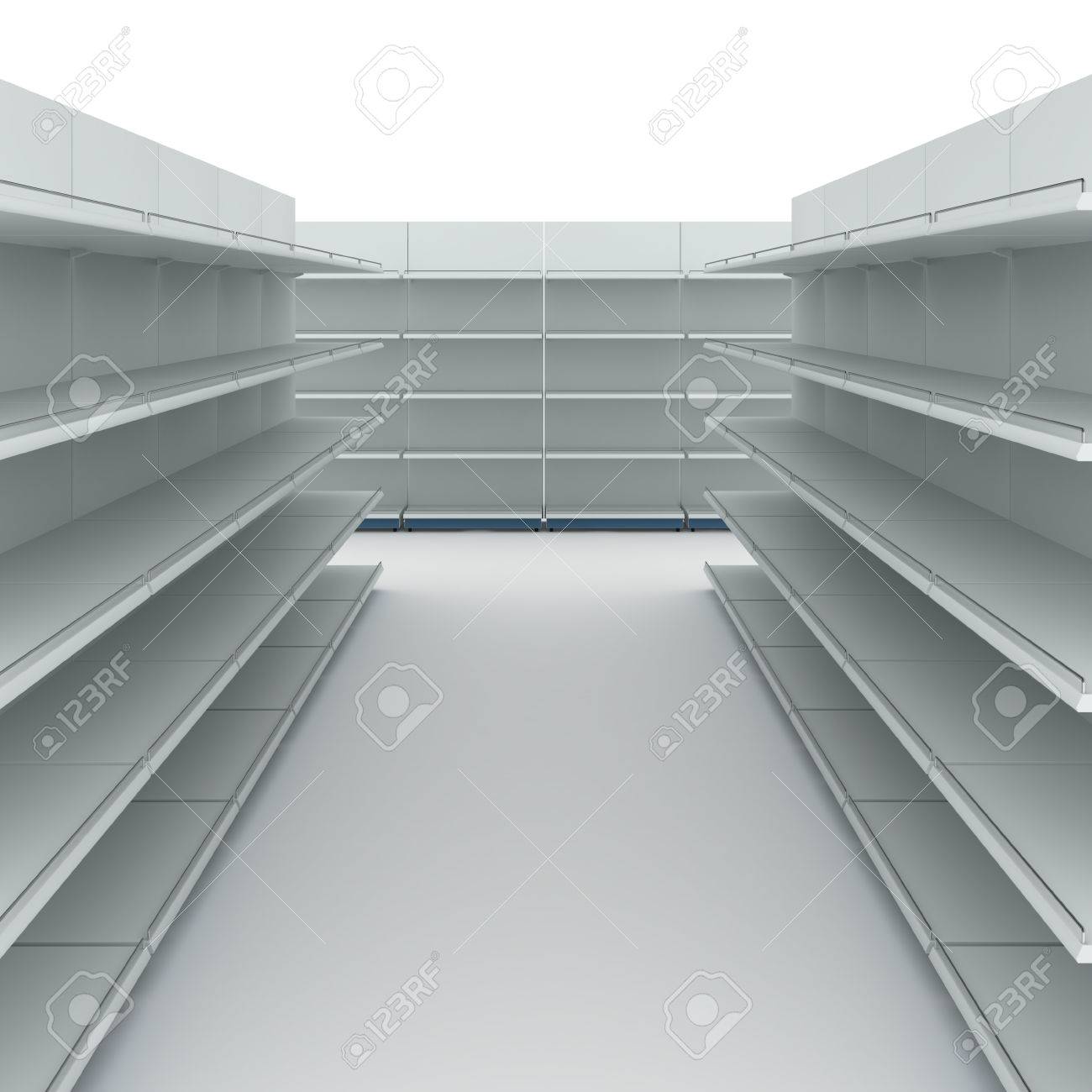 Octanorm фальшпол. System empty. Пустые полки в магазинах. Пустое складское помещение. System empty.