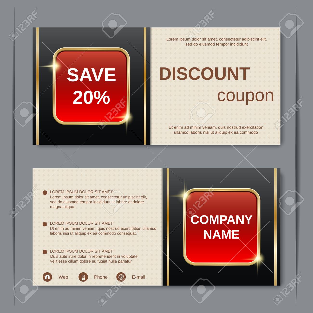 discount coupon gift voucher gift certificate sticker template