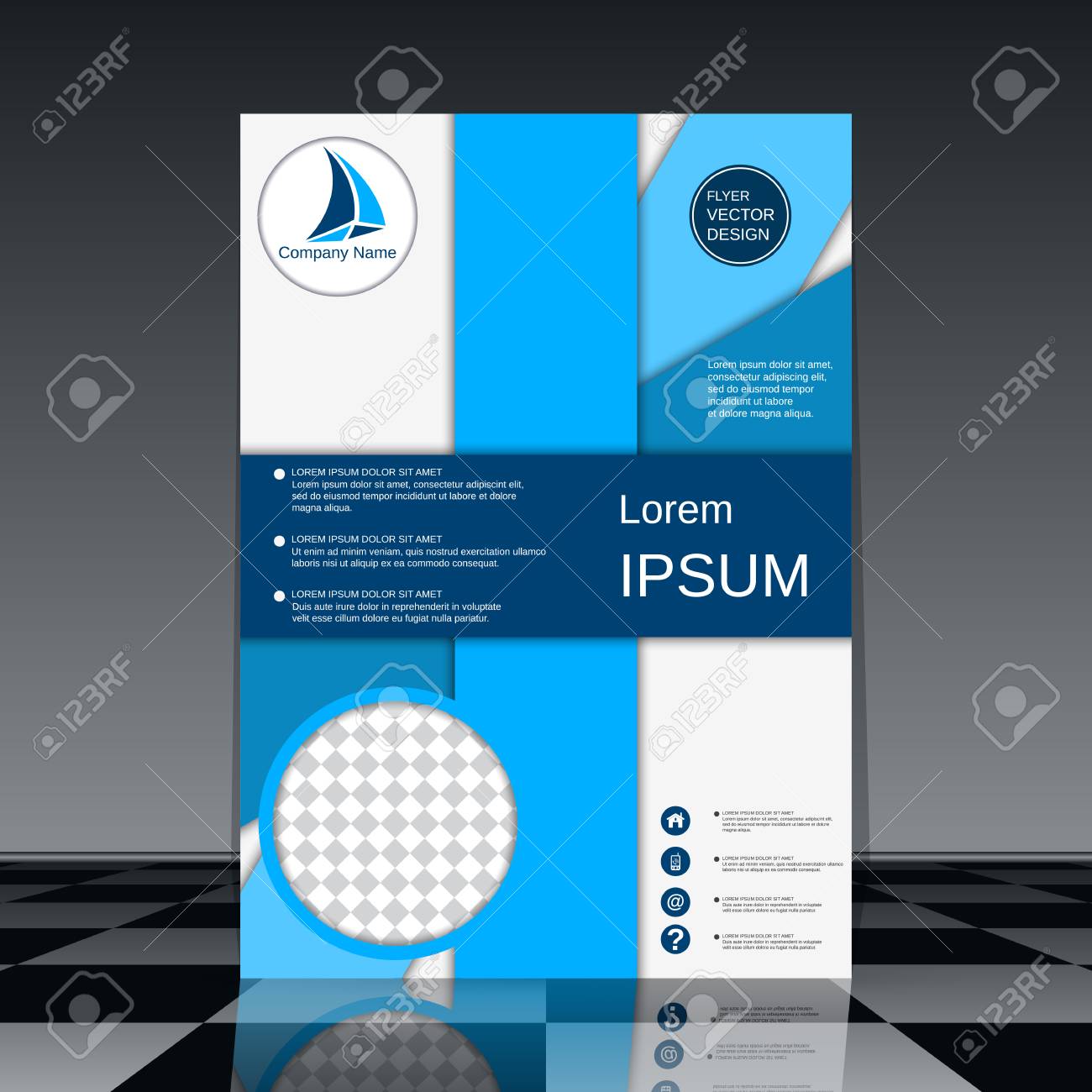 professional business flyer template royalty free cliparts vectors