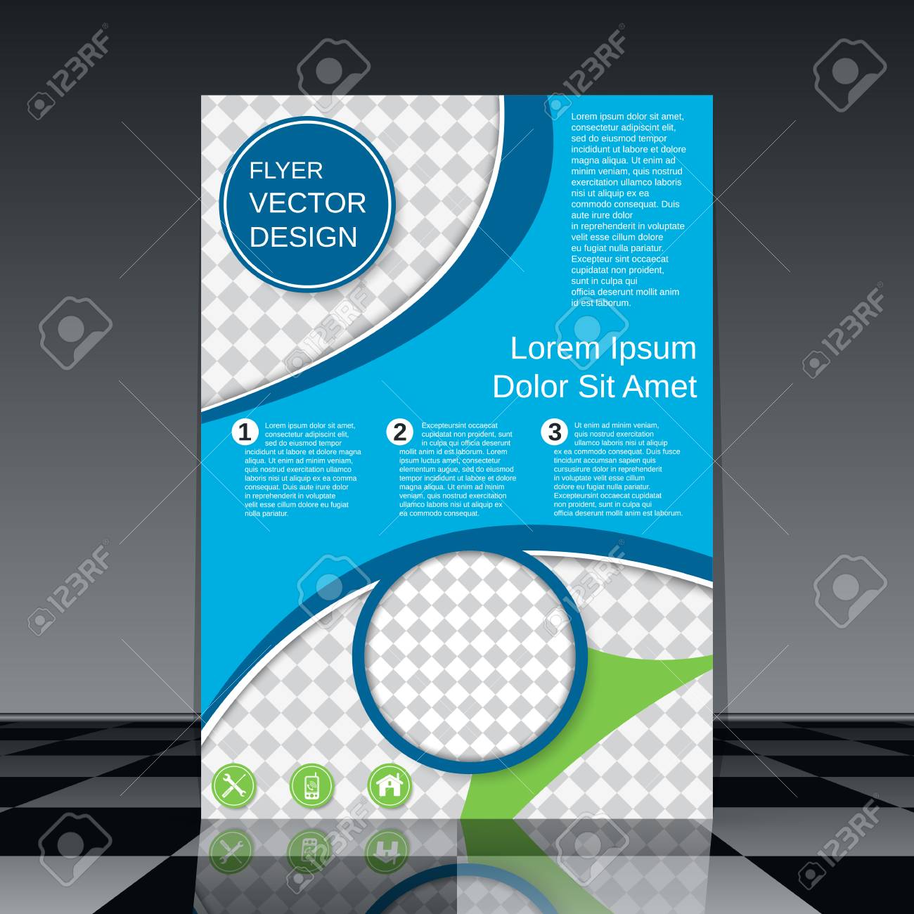 professional business flyer vector design template royalty free