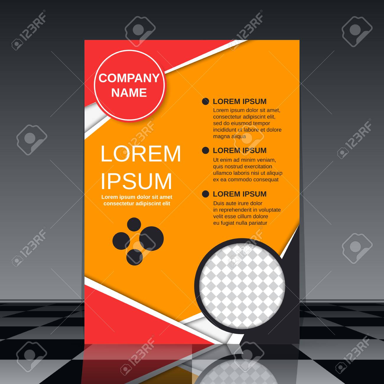 modern professional business flyer vector design template