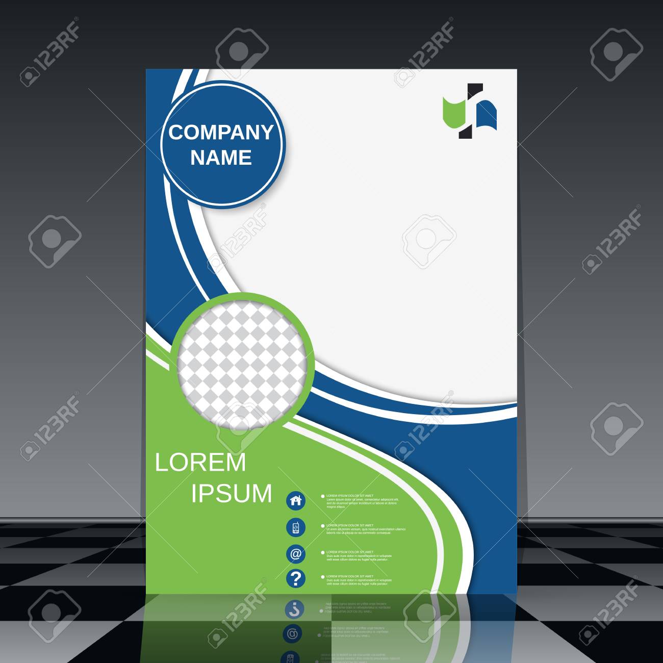 modern professional business flyer vector design template