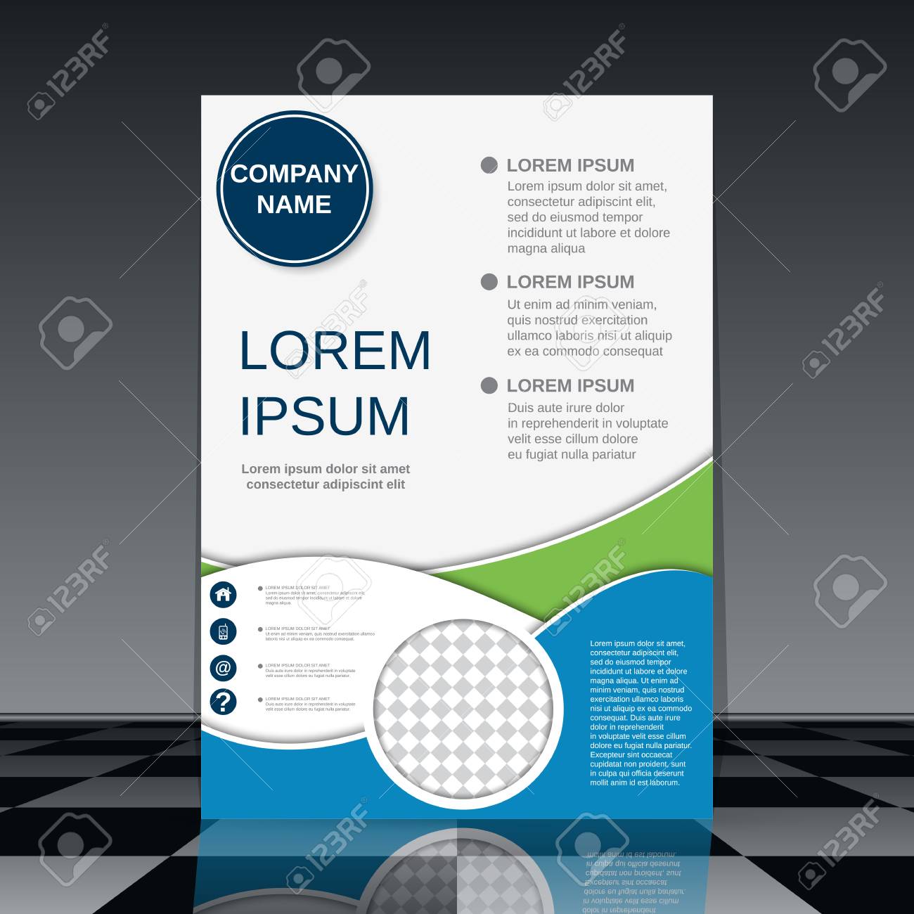 modern professional business flyer vector design template