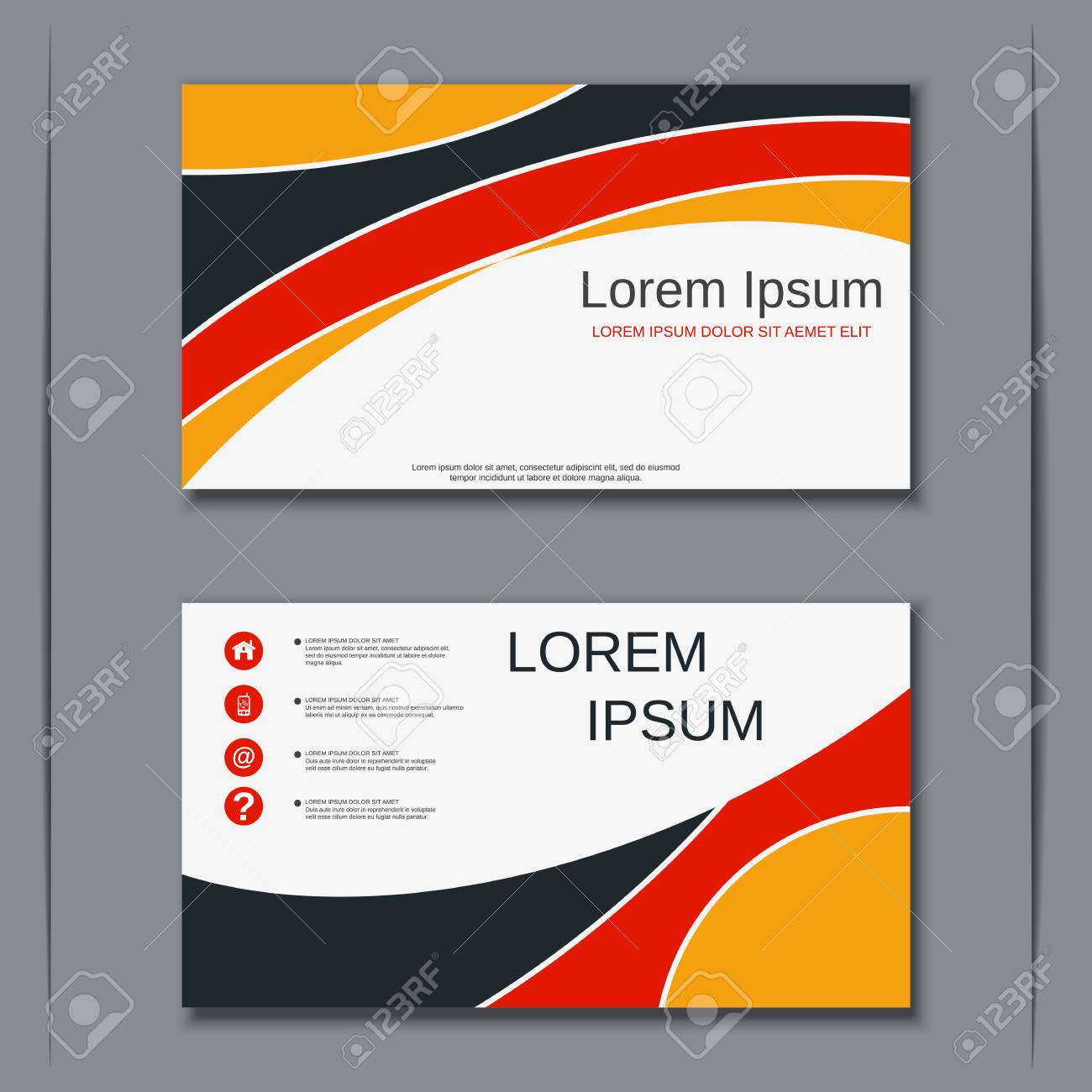 Modern business visiting card vector design template - 107620704 Modern business visiting card vector design template - 107620704