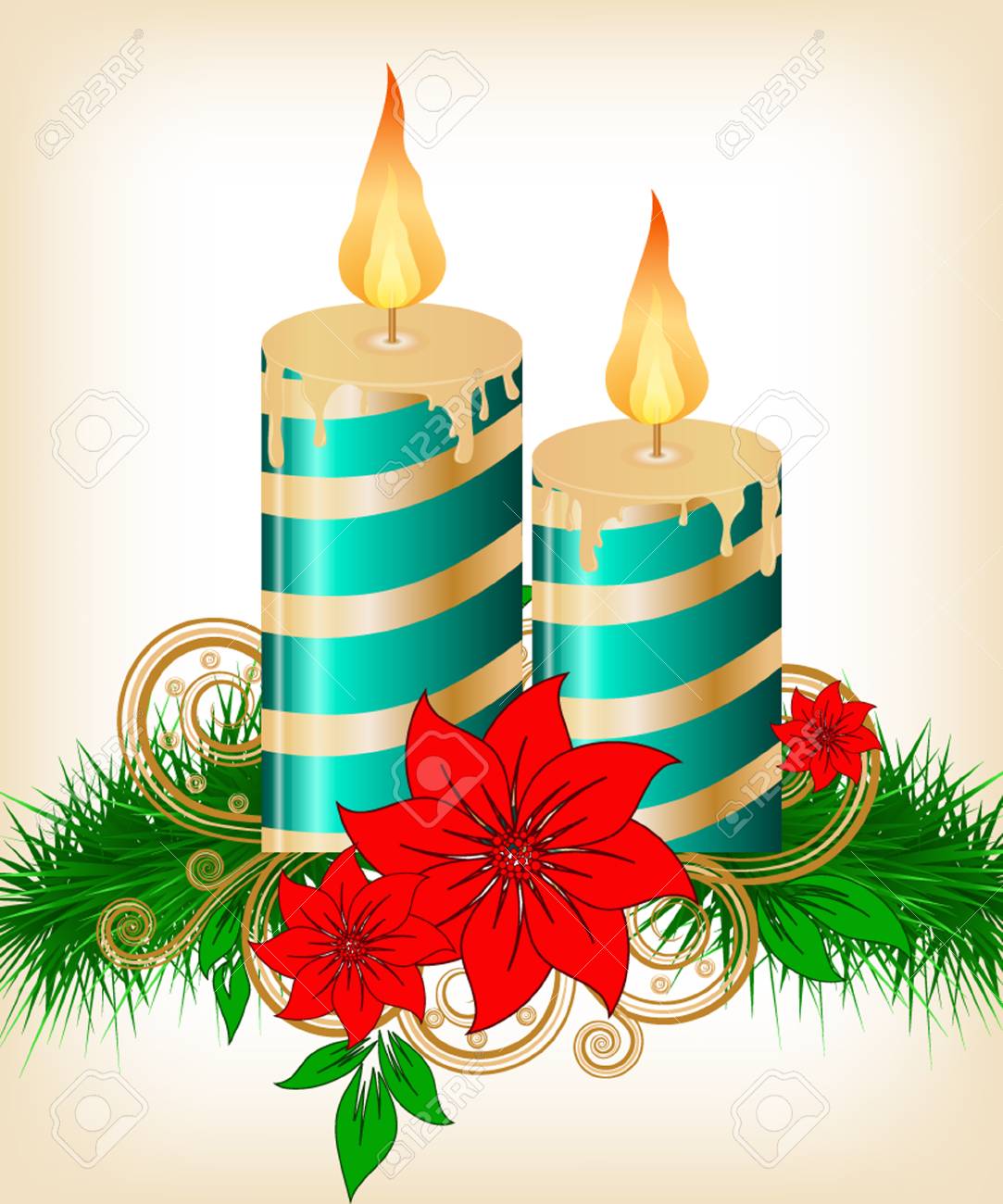 クリスマス キャンドル ボールを飾るカード ベクトル イラストのイラスト素材 ベクタ Image クリスマス キャンドル ボールを飾るカード ベクトル イラストのイラスト素材 ベクタ Image