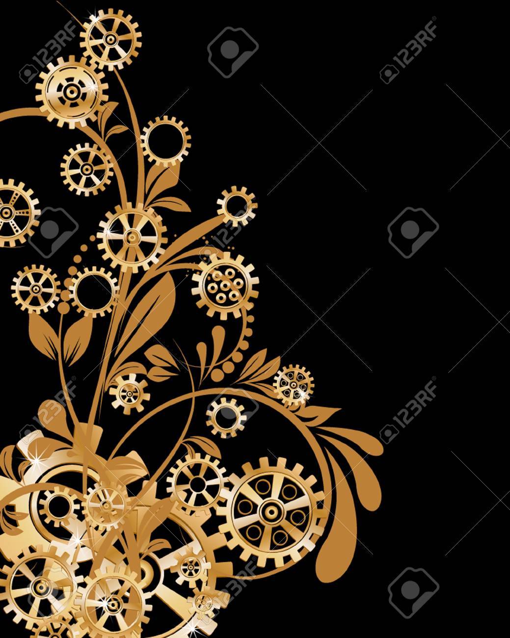 Abstract Mechanical Background With Floral Elements Vector Illustration Steampunk Gear Royalty Free Cliparts Vectors And Stock Illustration Image Abstract Mechanical Background With Floral Elements Vector Illustration Steampunk Gear Royalty Free Cliparts Vectors And Stock Illustration Image