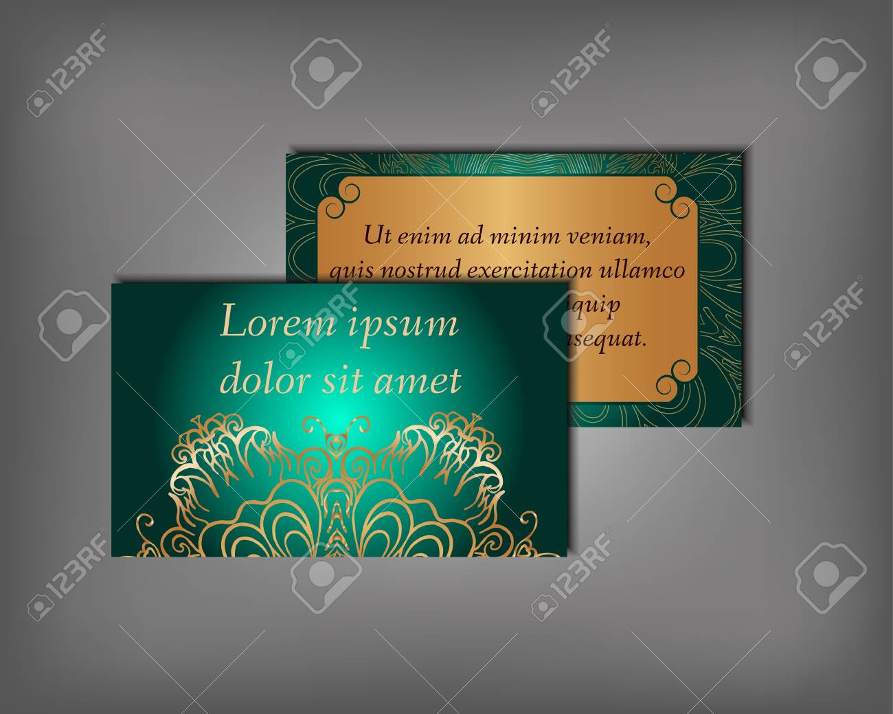 set of business invitation save the date card template abstract