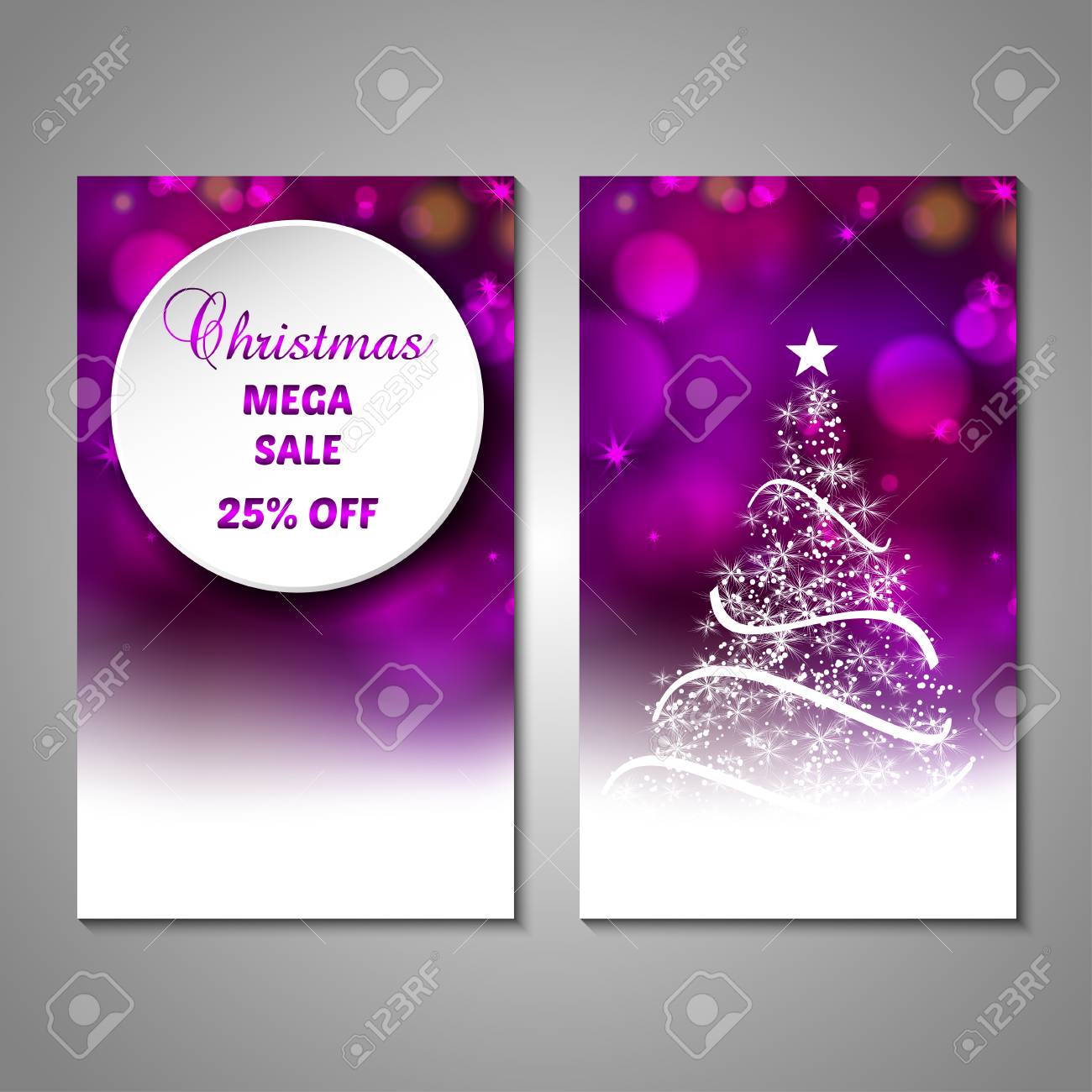 set of stylized christmas tree invitation flyer sale discont christmas tree flyer
