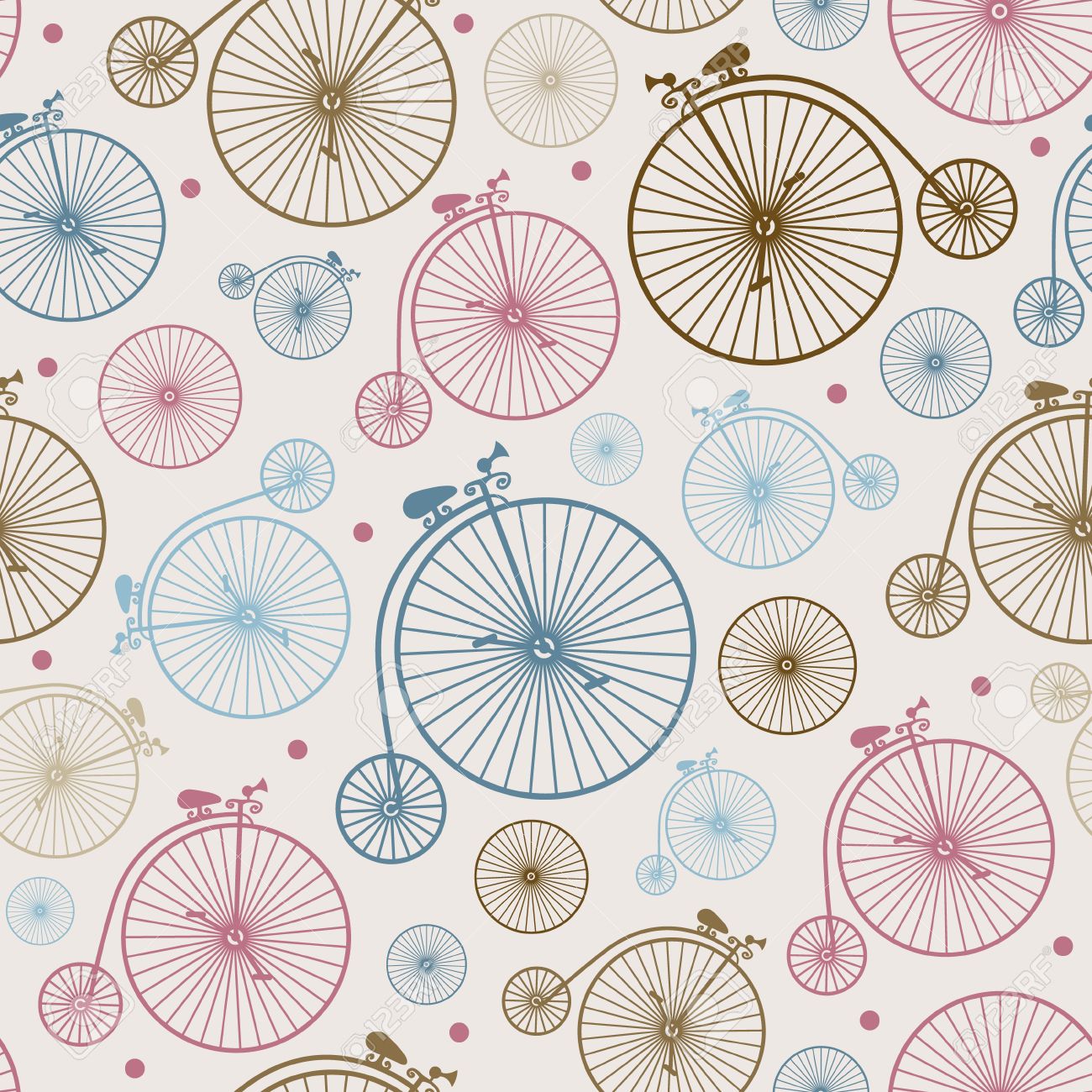 vector seamless colorful retro