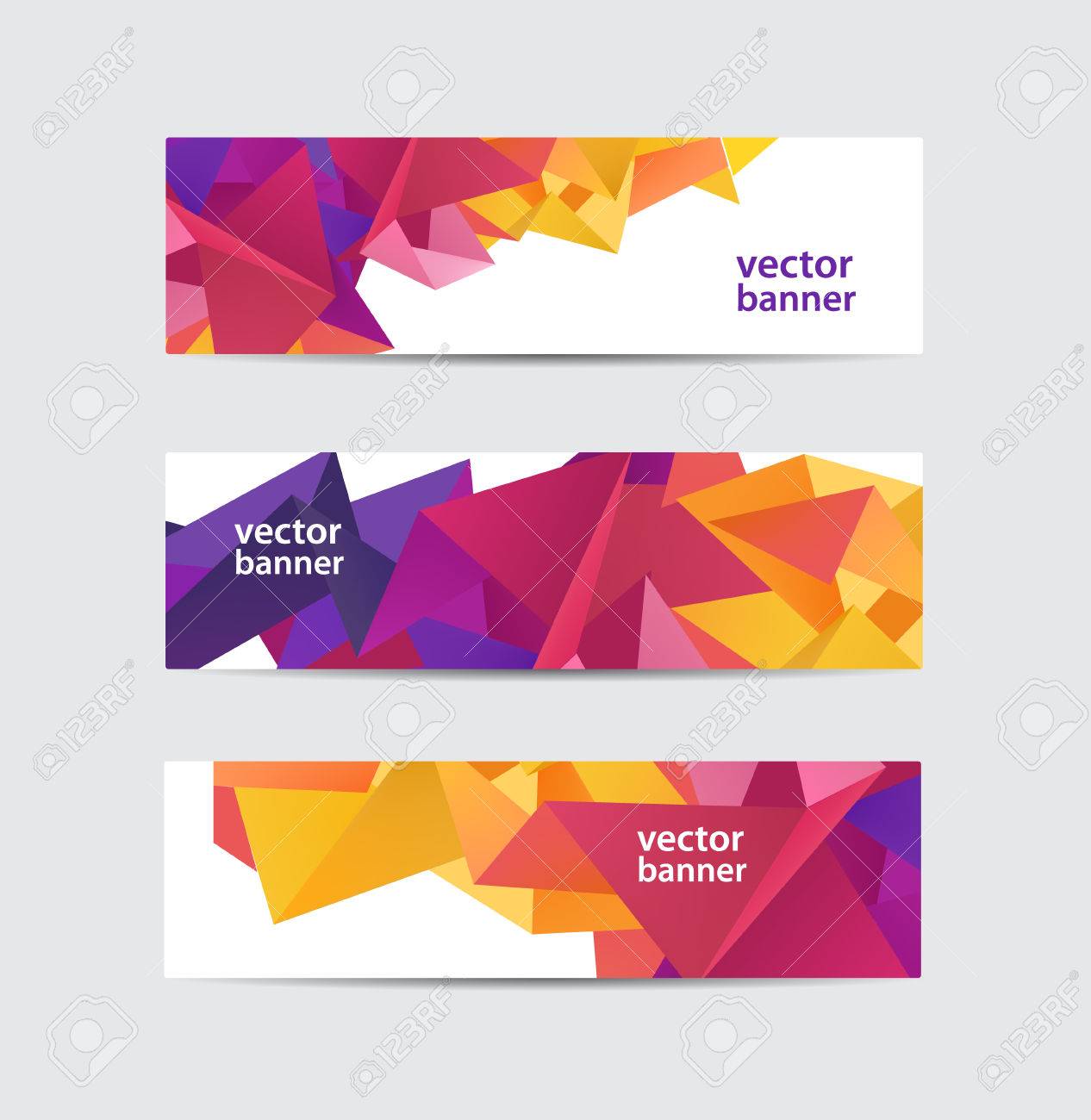 vector set of crystal modern faceted geometric colorful banners isolated - 43196879 vector set of crystal modern faceted geometric colorful banners isolated - 43196879
