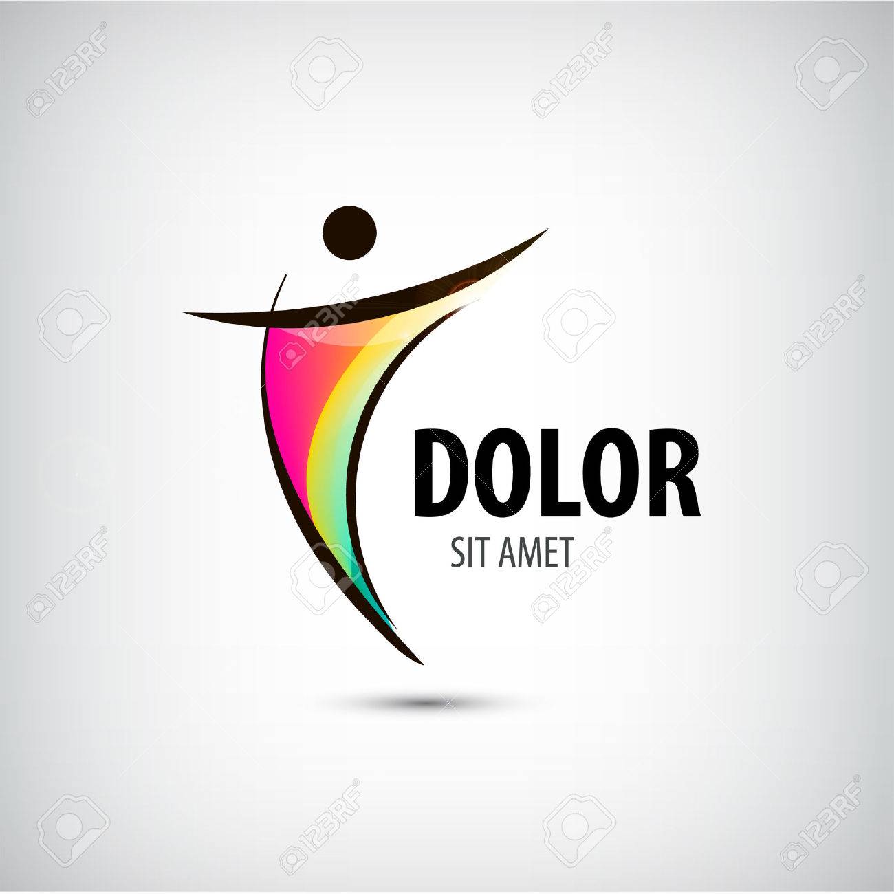 Corporate Success Health Winner logo template. Business concept. Human abstract. Vector line colorful icon. - 43196967 Corporate Success Health Winner logo template. Business concept. Human abstract. Vector line colorful icon. - 43196967