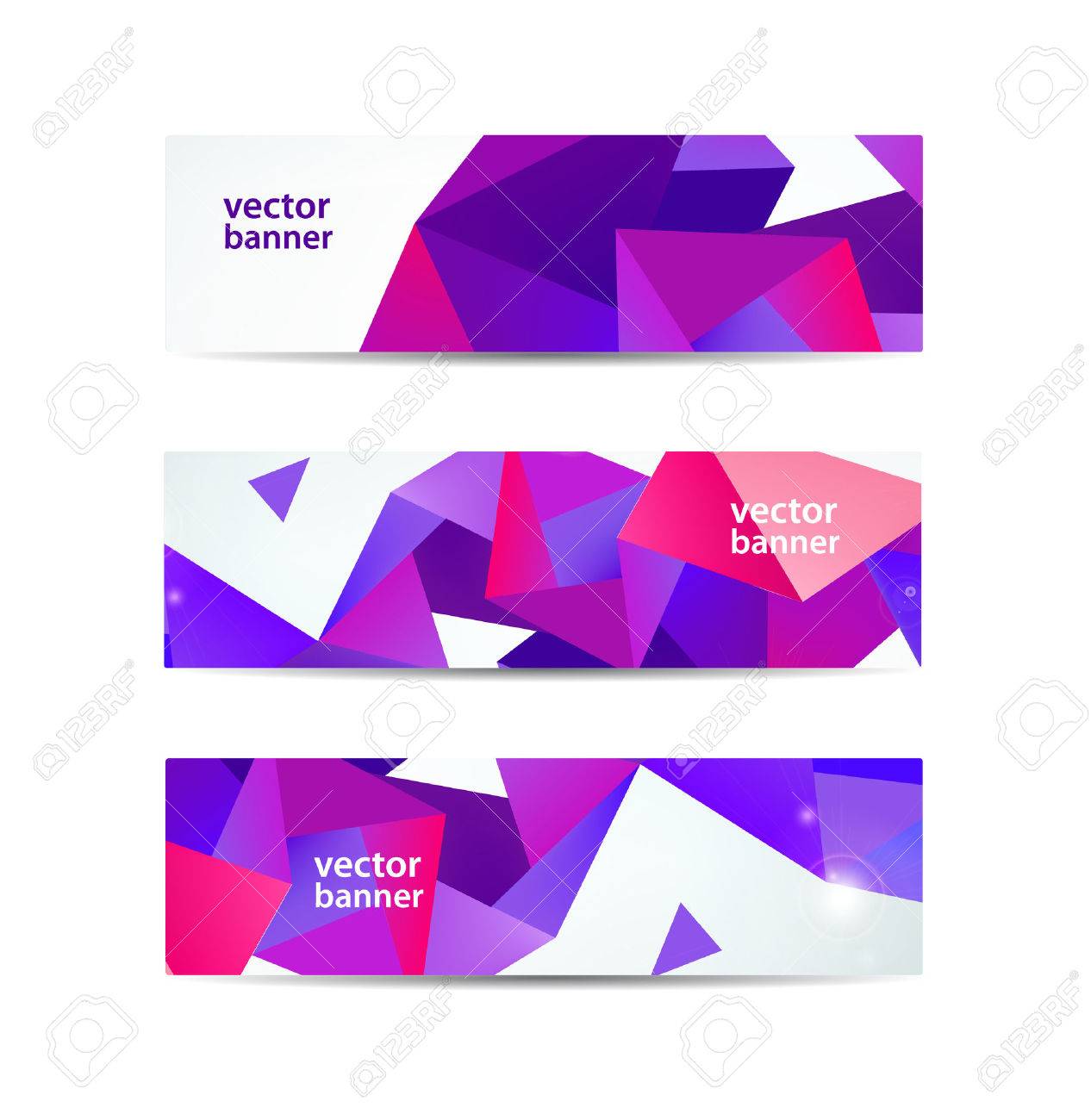 vector set of crystal modern faceted geometric colorful banners isolated - 44438568 vector set of crystal modern faceted geometric colorful banners isolated - 44438568