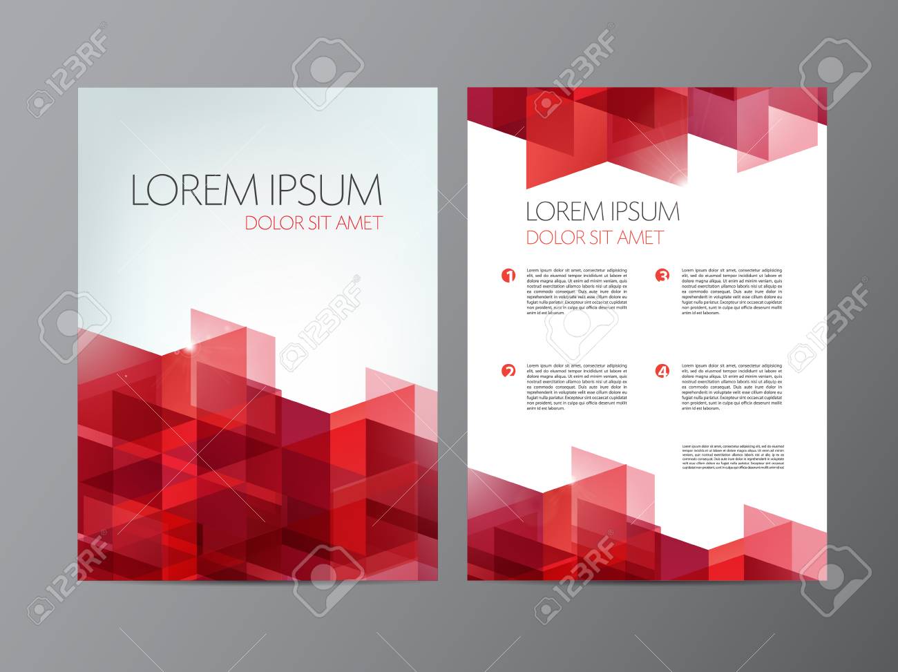 vector flyer, red brochure abstract design 2 sides, background, cover. Modern crystal, geometric - 47346920 vector flyer, red brochure abstract design 2 sides, background, cover. Modern crystal, geometric - 47346920