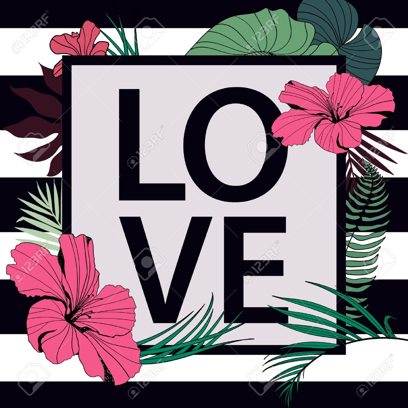 Vector De La Impresion Del Amor Tropical Capitulo Con El Lema