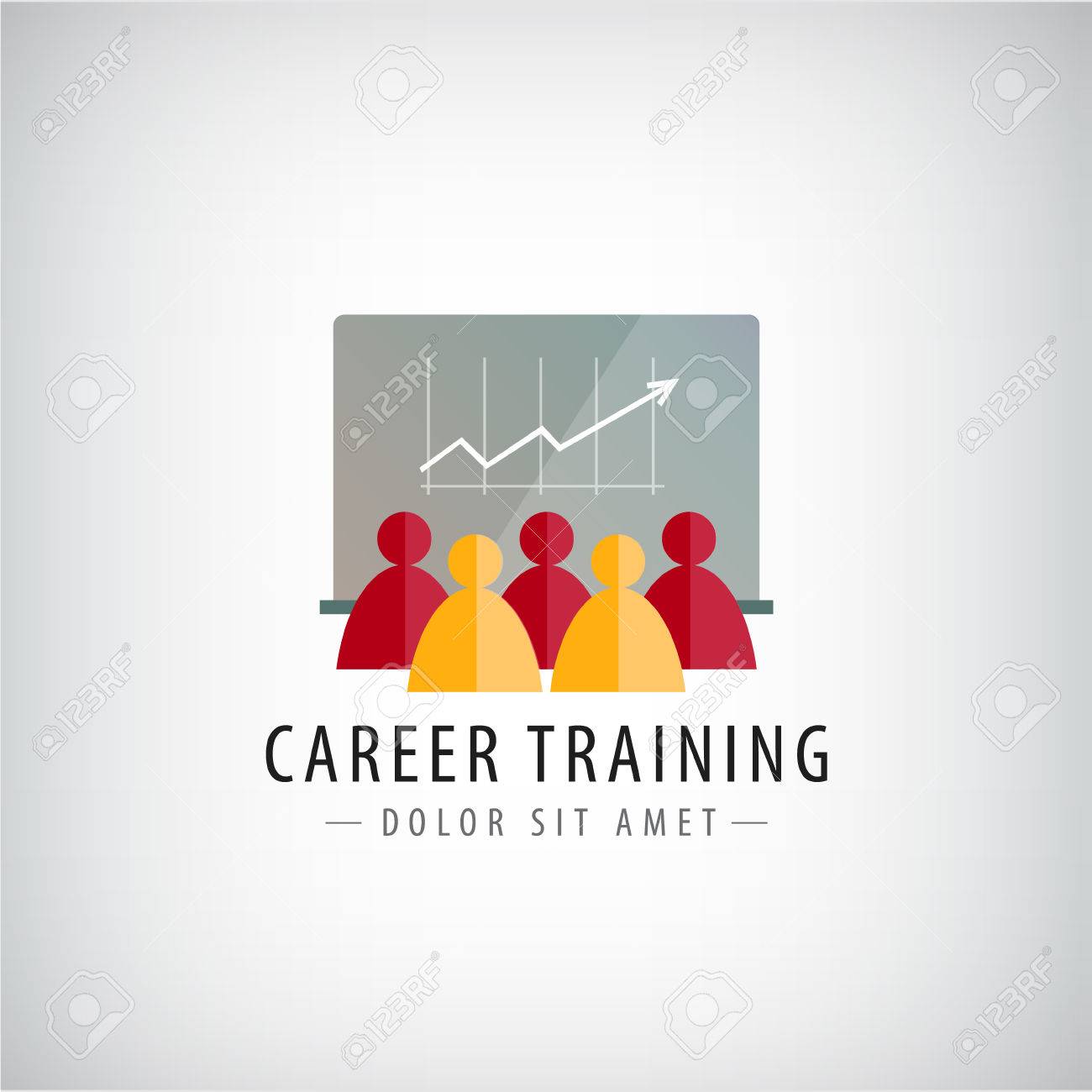 Vector career training, business meeting, teamwork logo, illustration isolated - 51519913 Vector career training, business meeting, teamwork logo, illustration isolated - 51519913