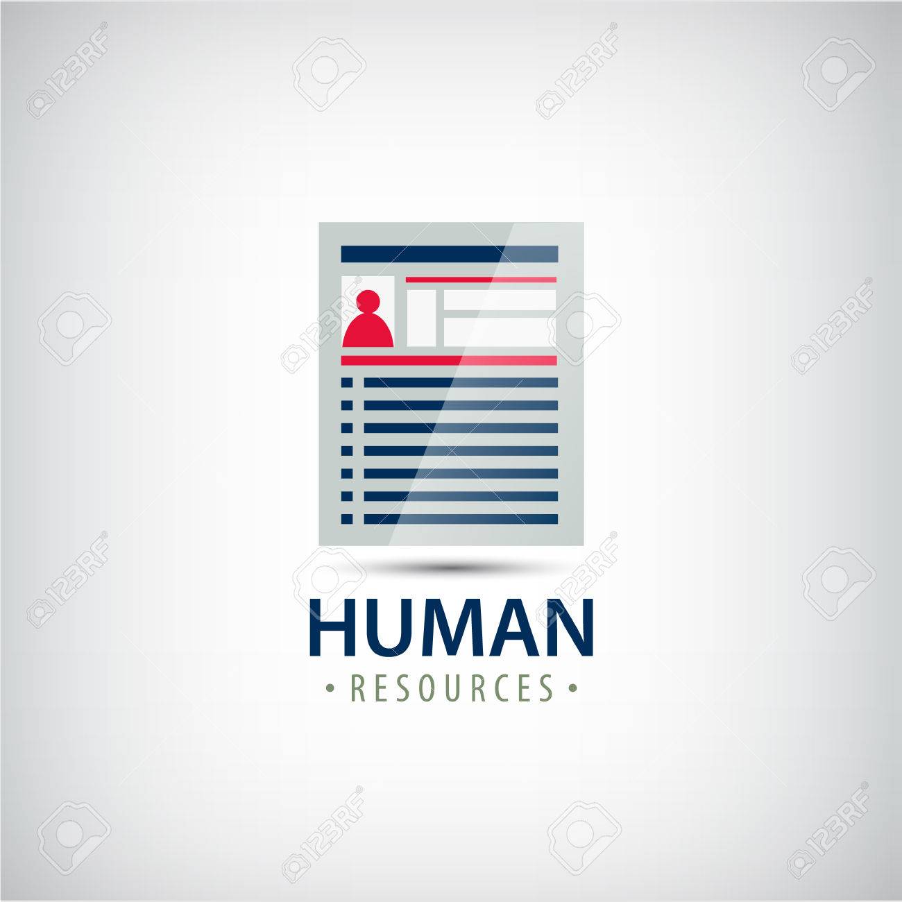 vector human resources resume career finder cv icon logo royalty