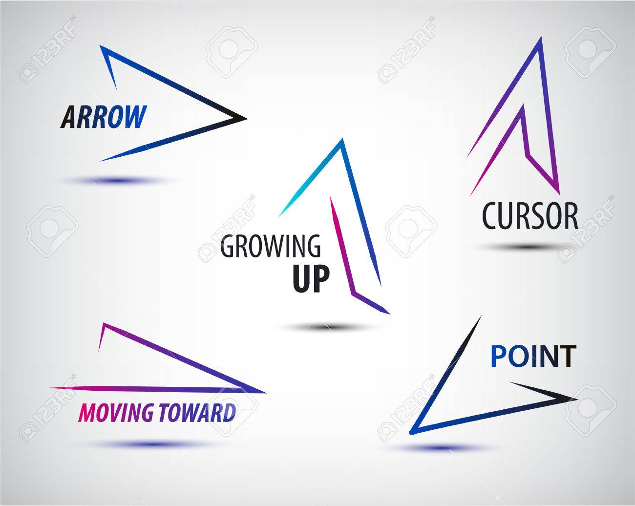Vector set of line colorful arrows templates, arrow logo design, web logo, icon, abstract, geometric logo - 52756631 Vector set of line colorful arrows templates, arrow logo design, web logo, icon, abstract, geometric logo - 52756631