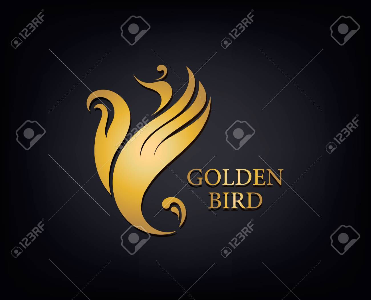 Golden Phoenix Bird Brand Animal Logo Luxury Brand Identity For Hotel Fashion And Sports Brand Concept Vector Design Stock Photo Picture And Royalty Free Image Image