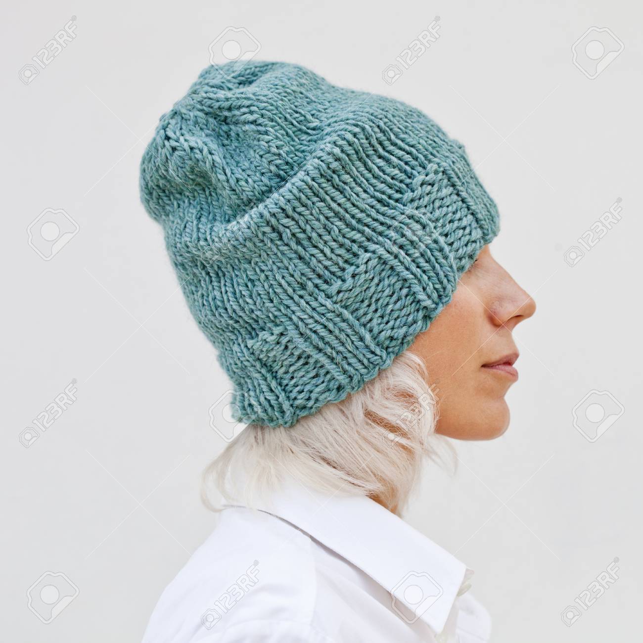 Turquoise beanie hat Clearance