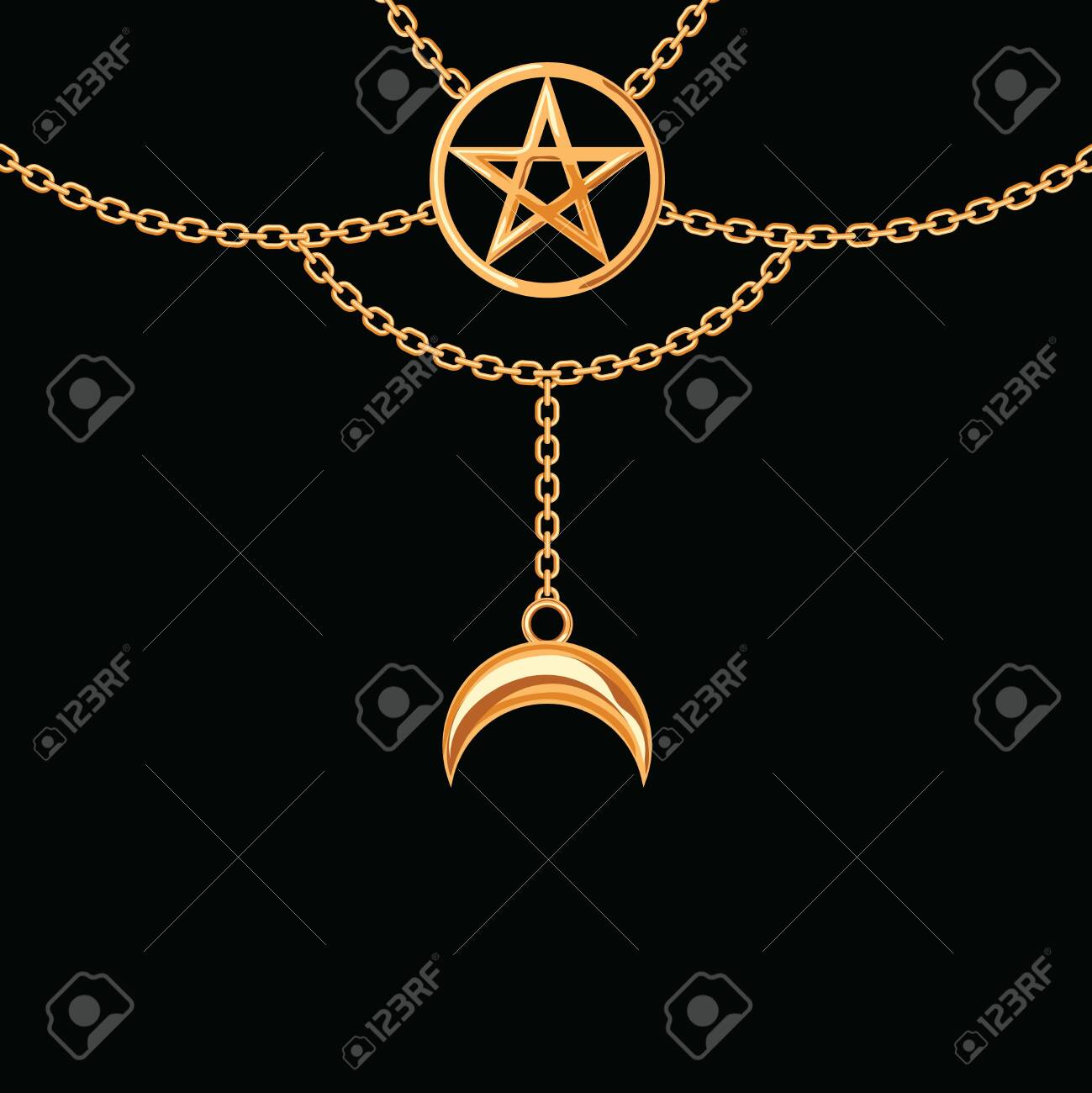 gold pentagram necklace