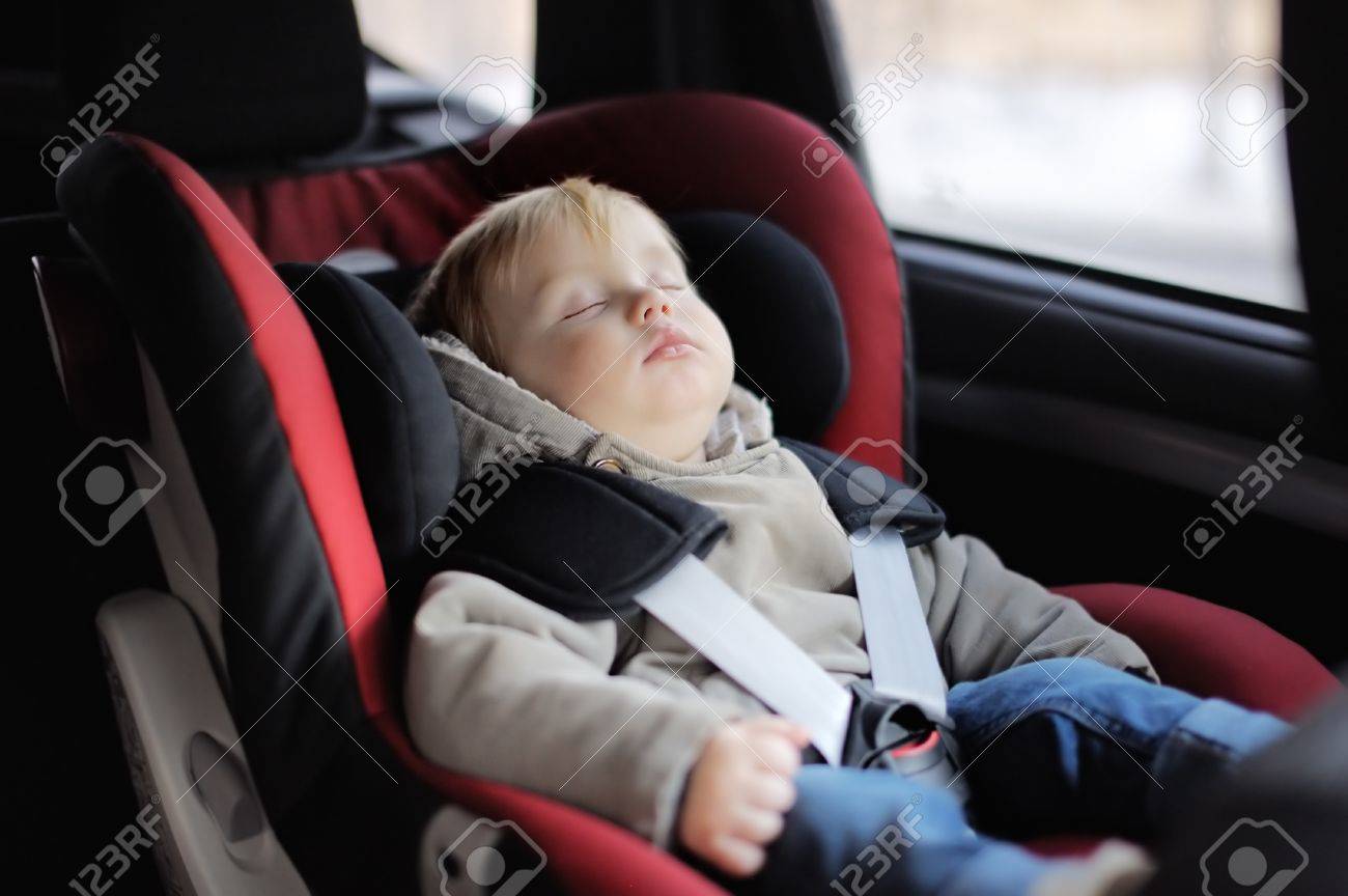 Portrait of toddler boy sleeping in car seat - 37835388 Portrait of toddler boy sleeping in car seat - 37835388