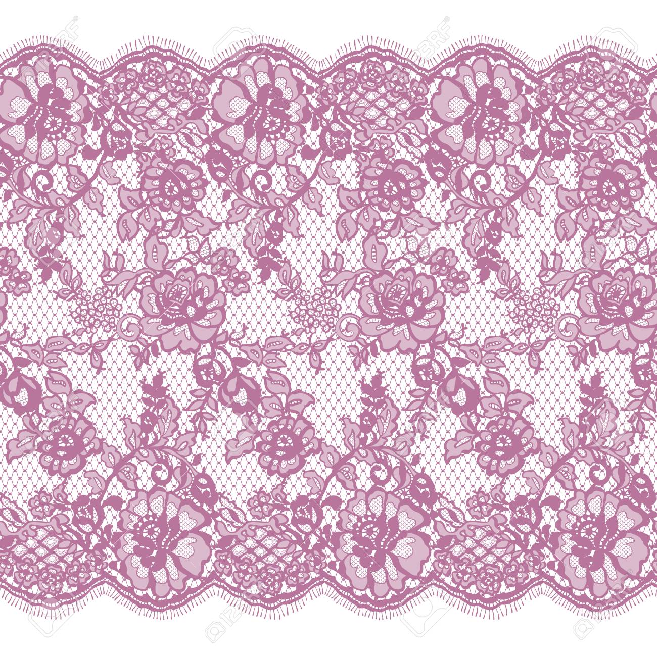 シームレスベクトルピンクレースパターンのイラスト素材 ベクタ Image