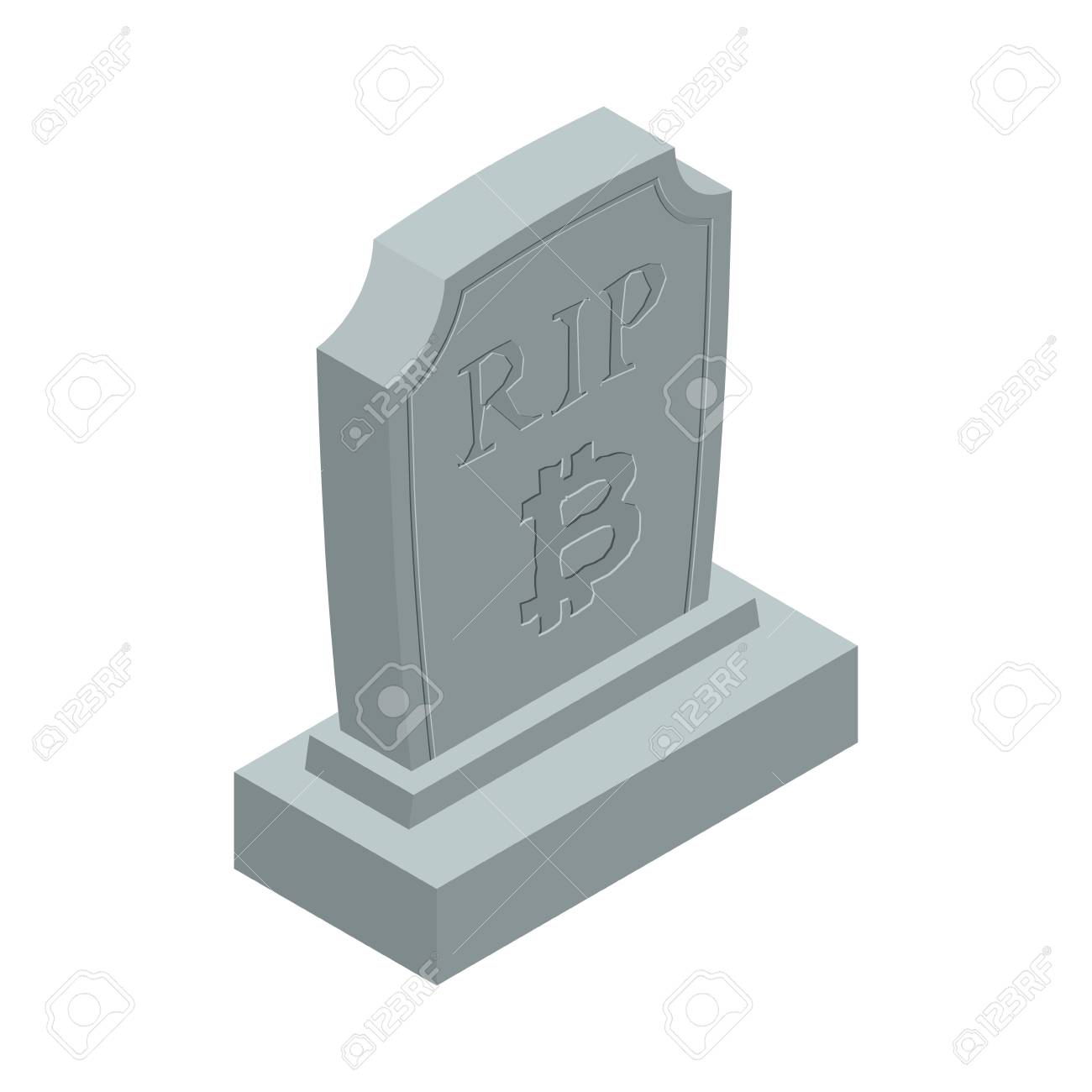 RIP 비트코인 죽음. 암호화폐의 묘비. 묘비 전자 화폐. 무덤 메모리얼 가상 현금 로열티 무료 사진, 그림, 이미지 그리고  스톡포토그래피. Image 127697638